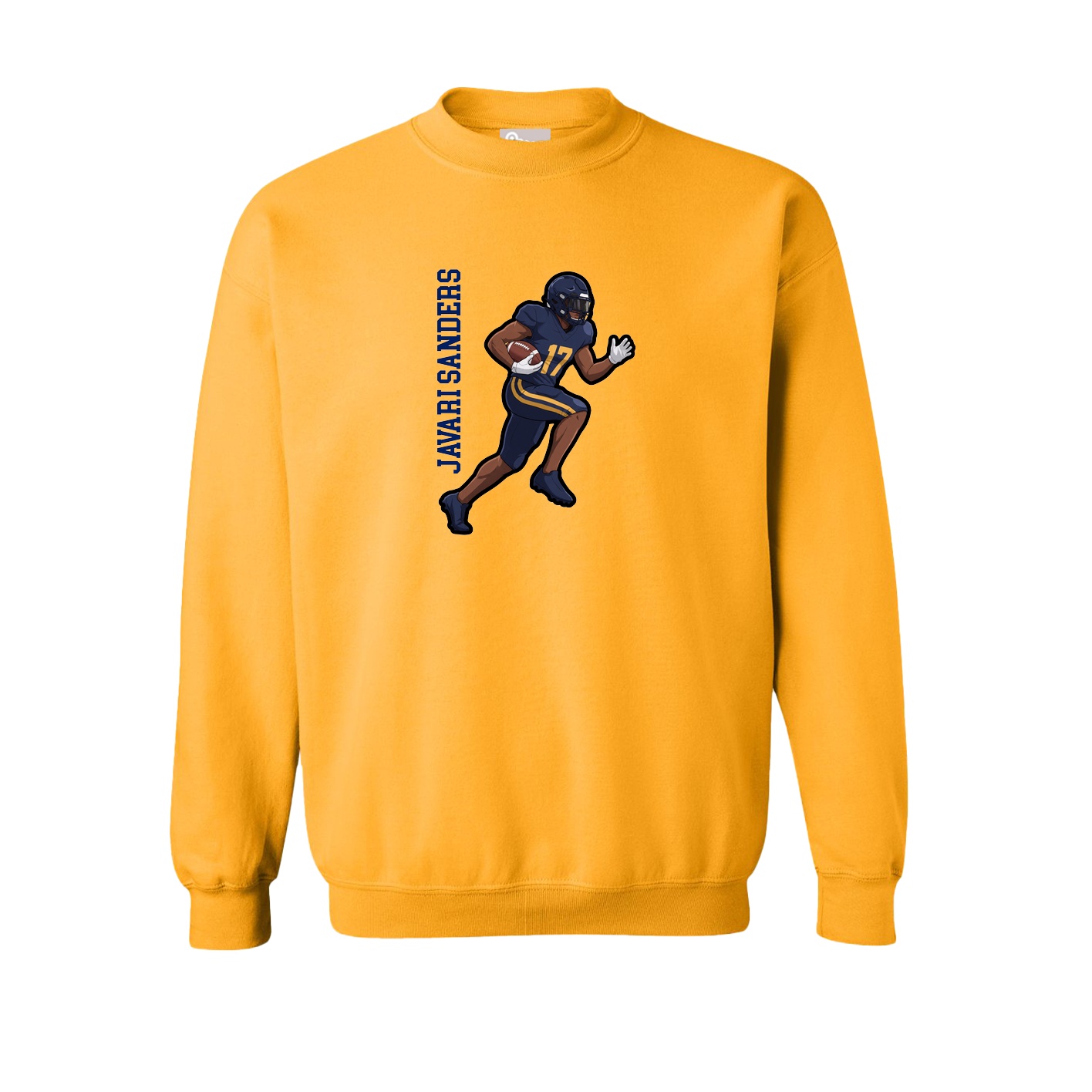 Fleece Crew — Name Vertical in Gold