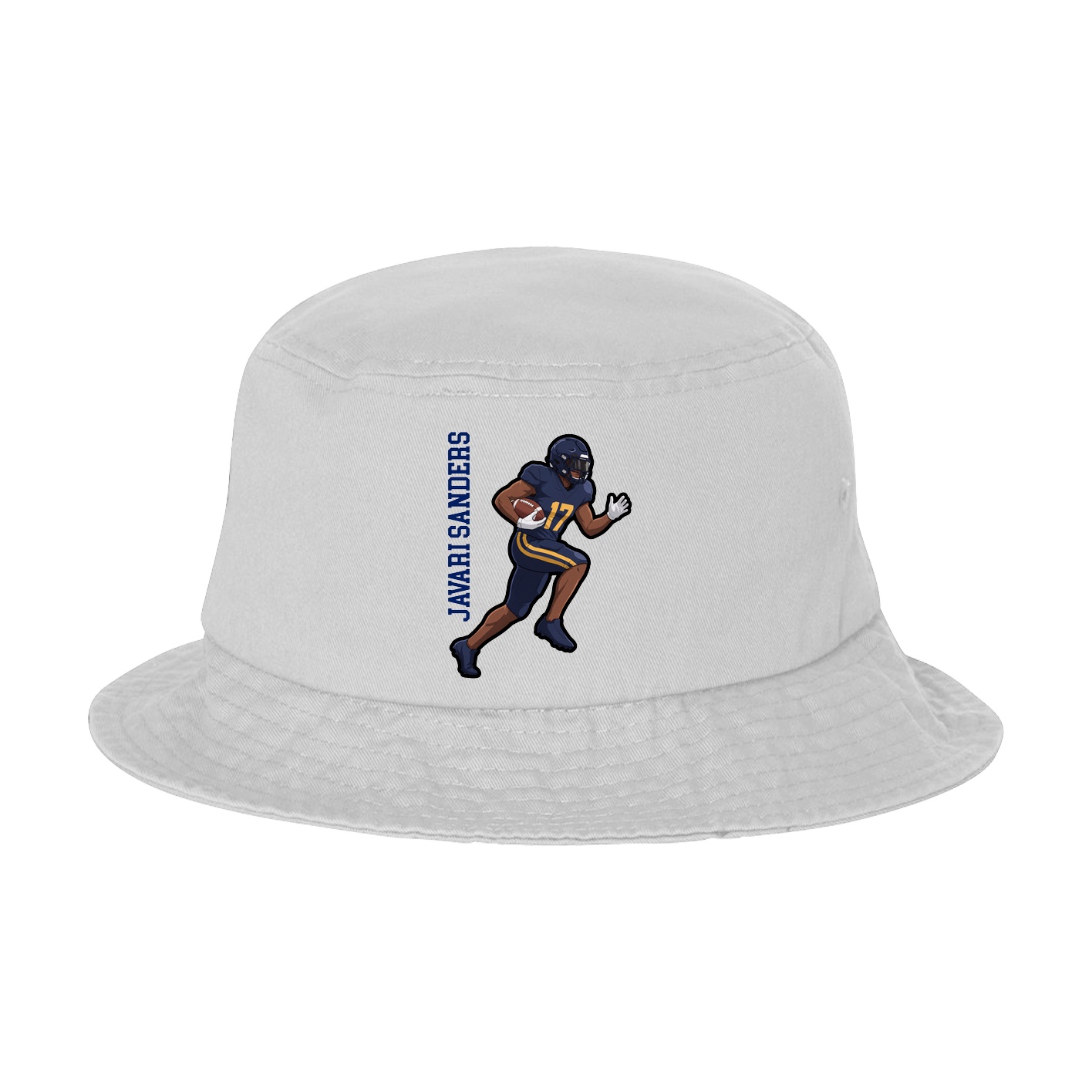 Bucket Cap — Name Vertical in White