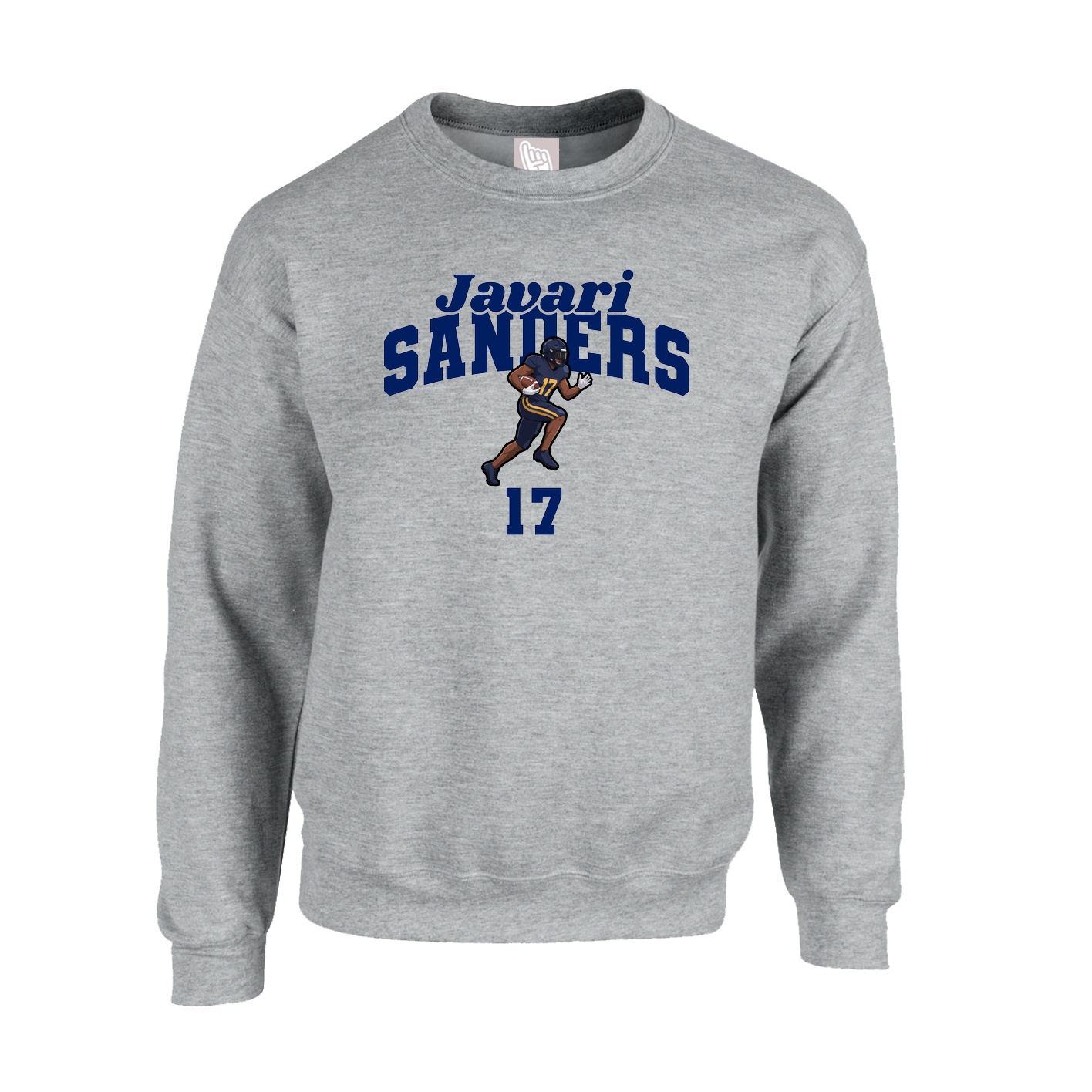 Fleece Crew — Signature Arch in Grey