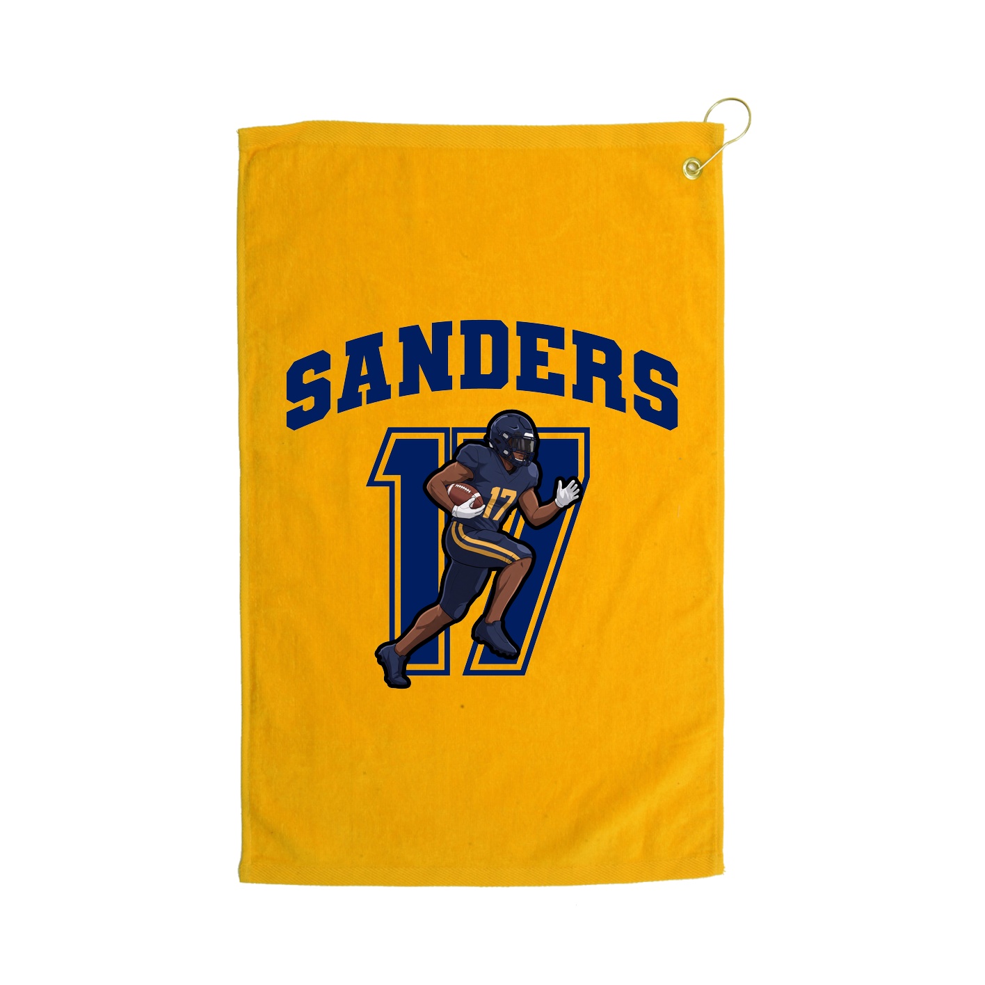 Golf Towel — Number in Gold