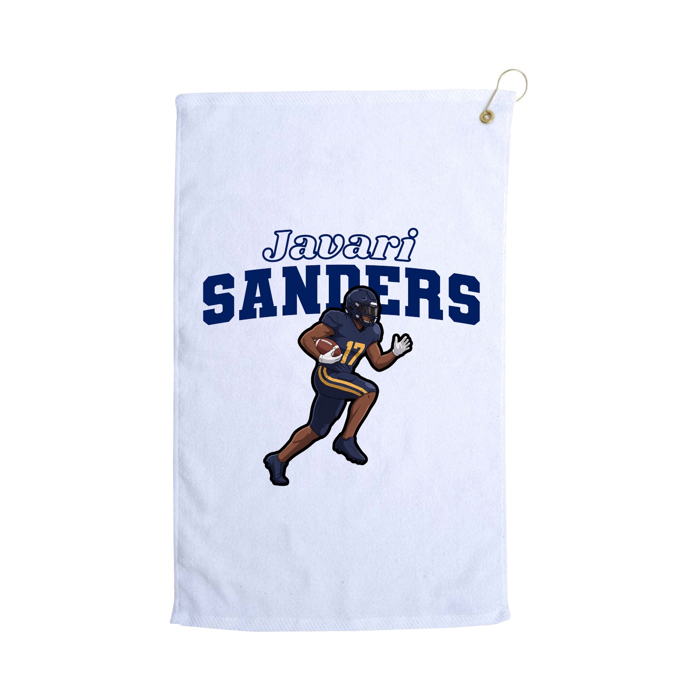 Golf Towel — Name Arch in White