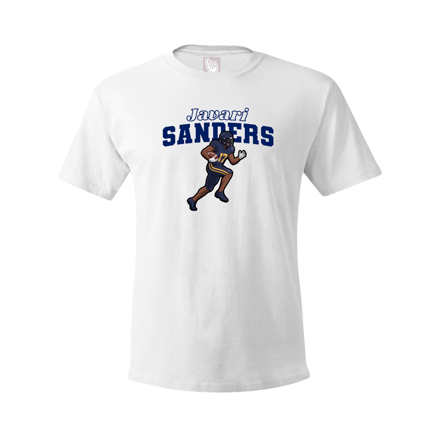 Youth Tee — Name Arch in White