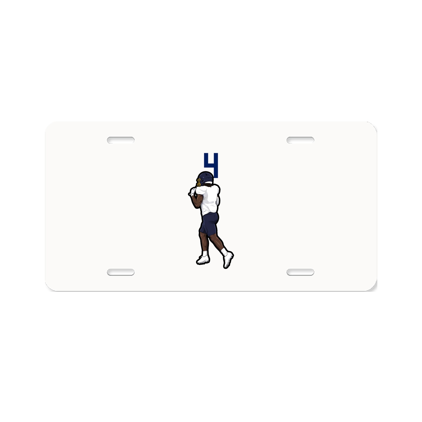 License Plate — Number Top in Classic