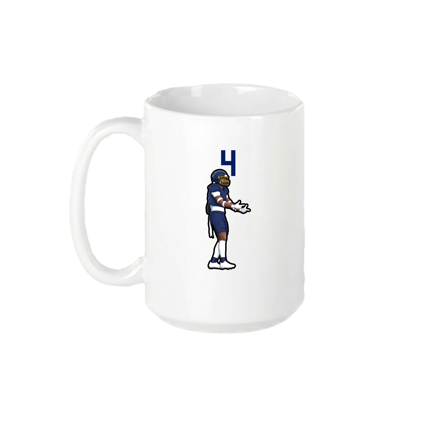 15oz Coffee Mug — Number Top in White
