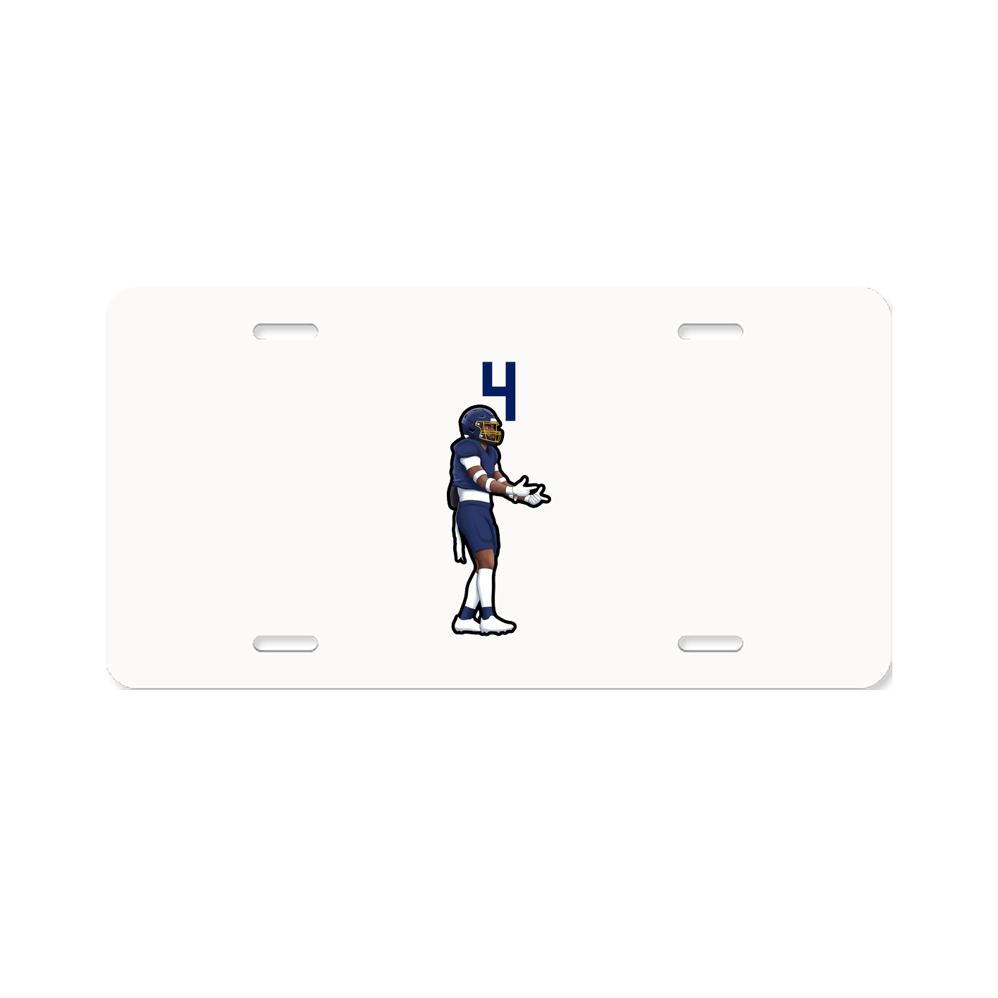 License Plate — Number Top in Classic