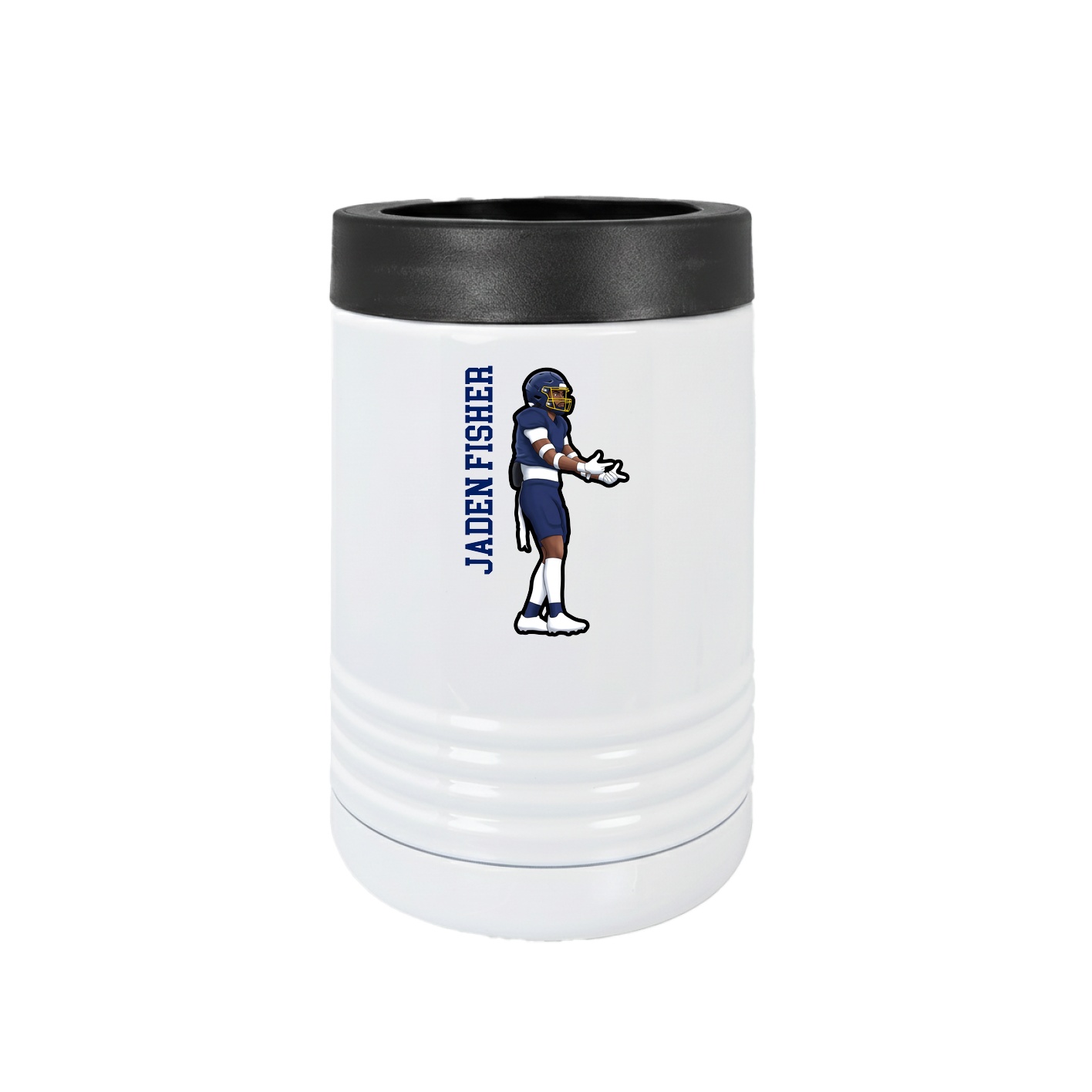 Beverage Holder — Name Vertical in White