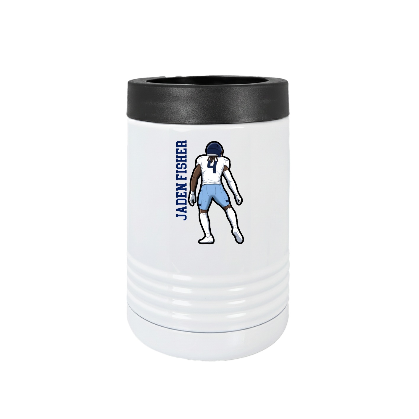 Beverage Holder — Name Vertical in White