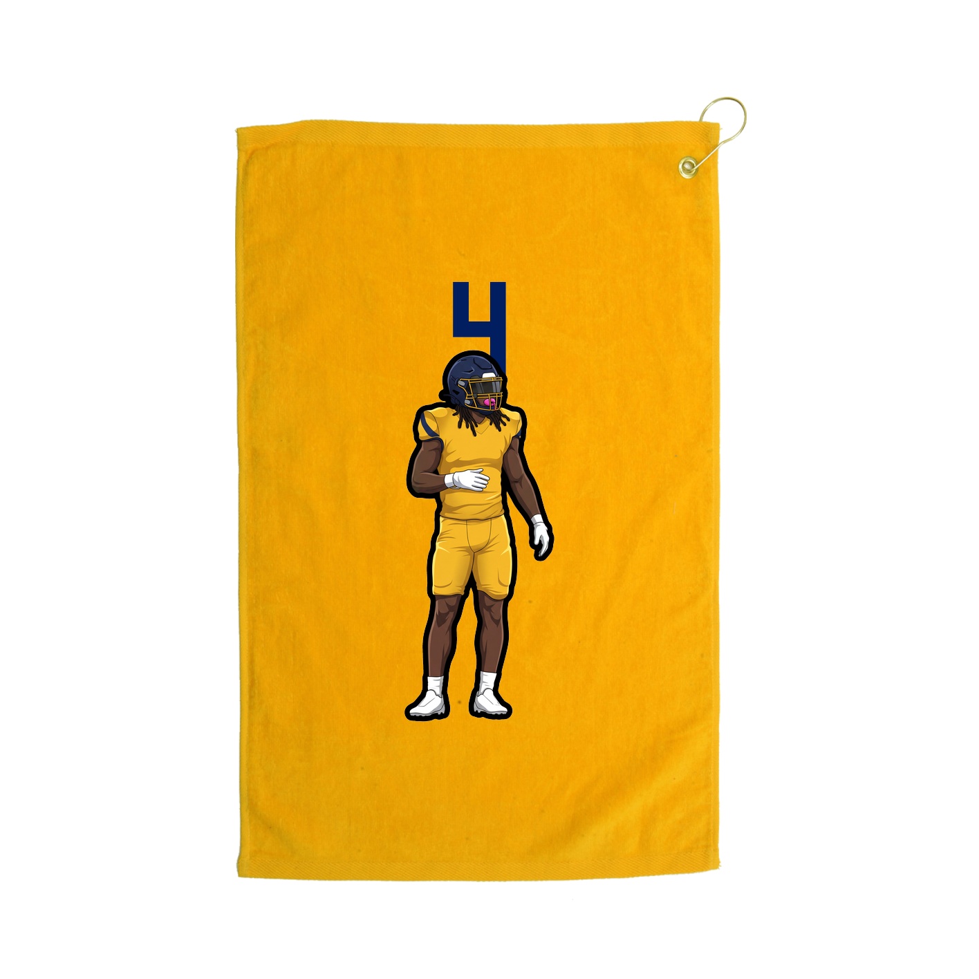 Golf Towel — Number Top in Gold