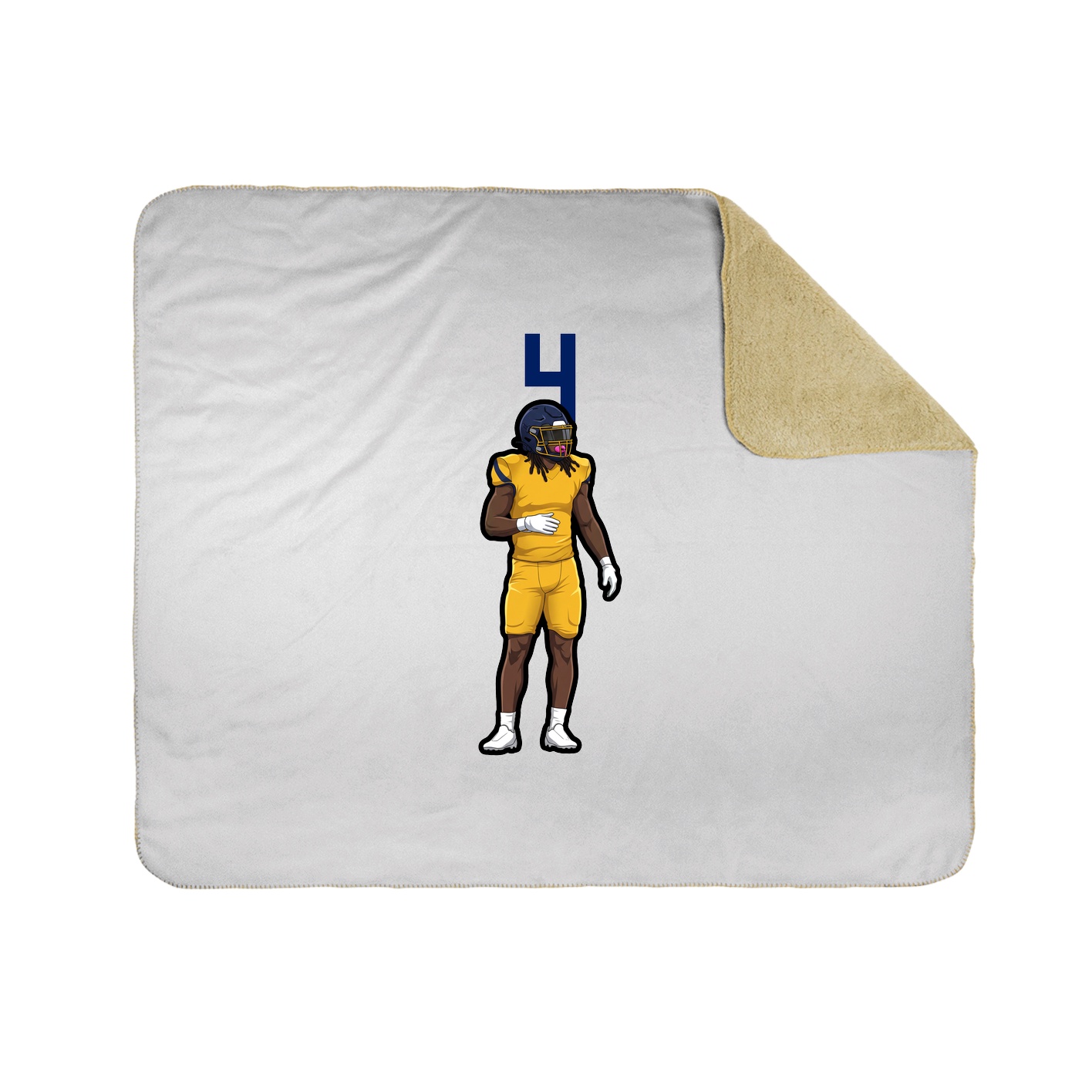 Throw Blanket — Number Top in White