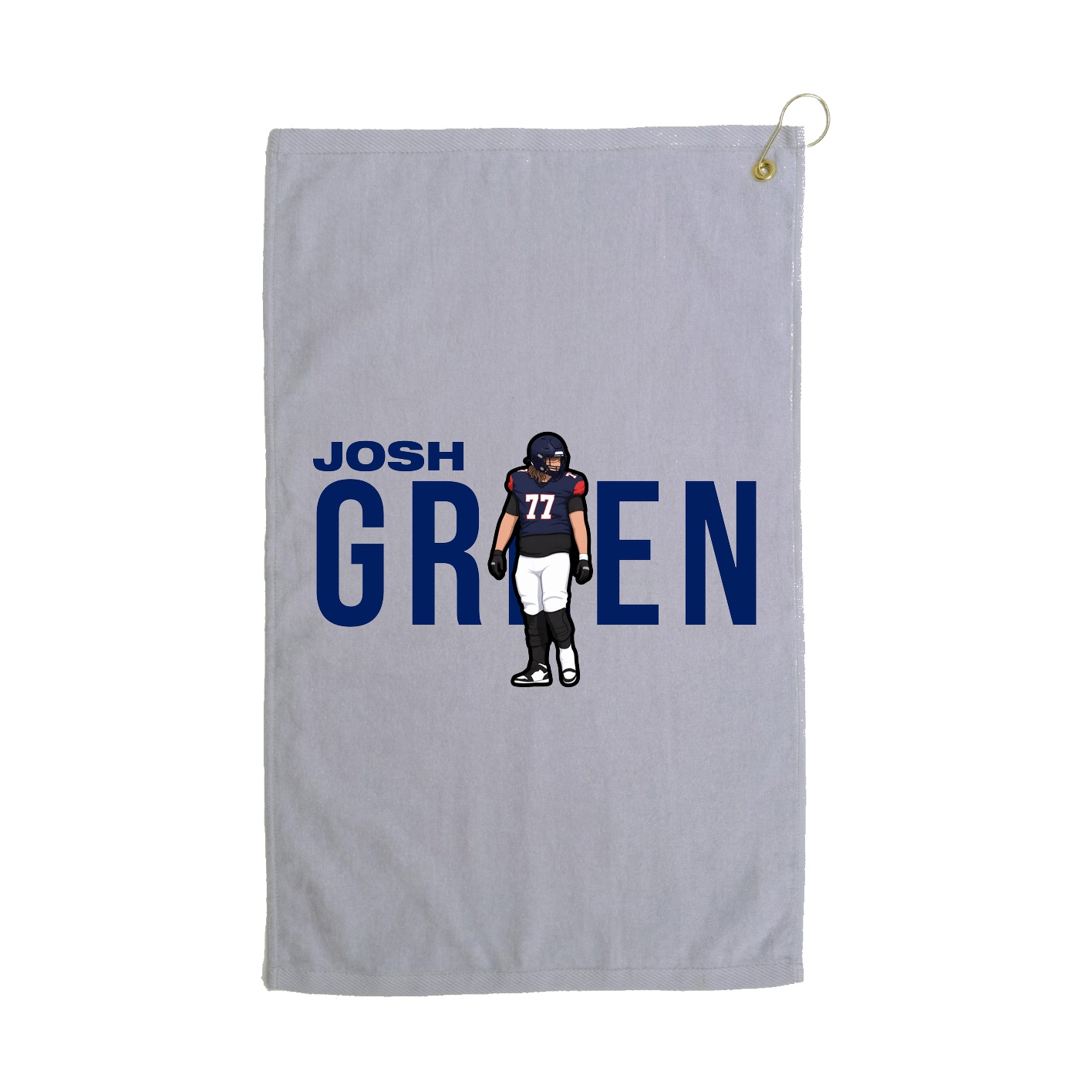 Golf Towel — Player Name in Grey