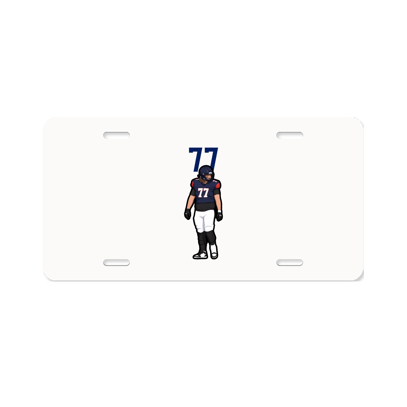 License Plate — Number Top in Classic