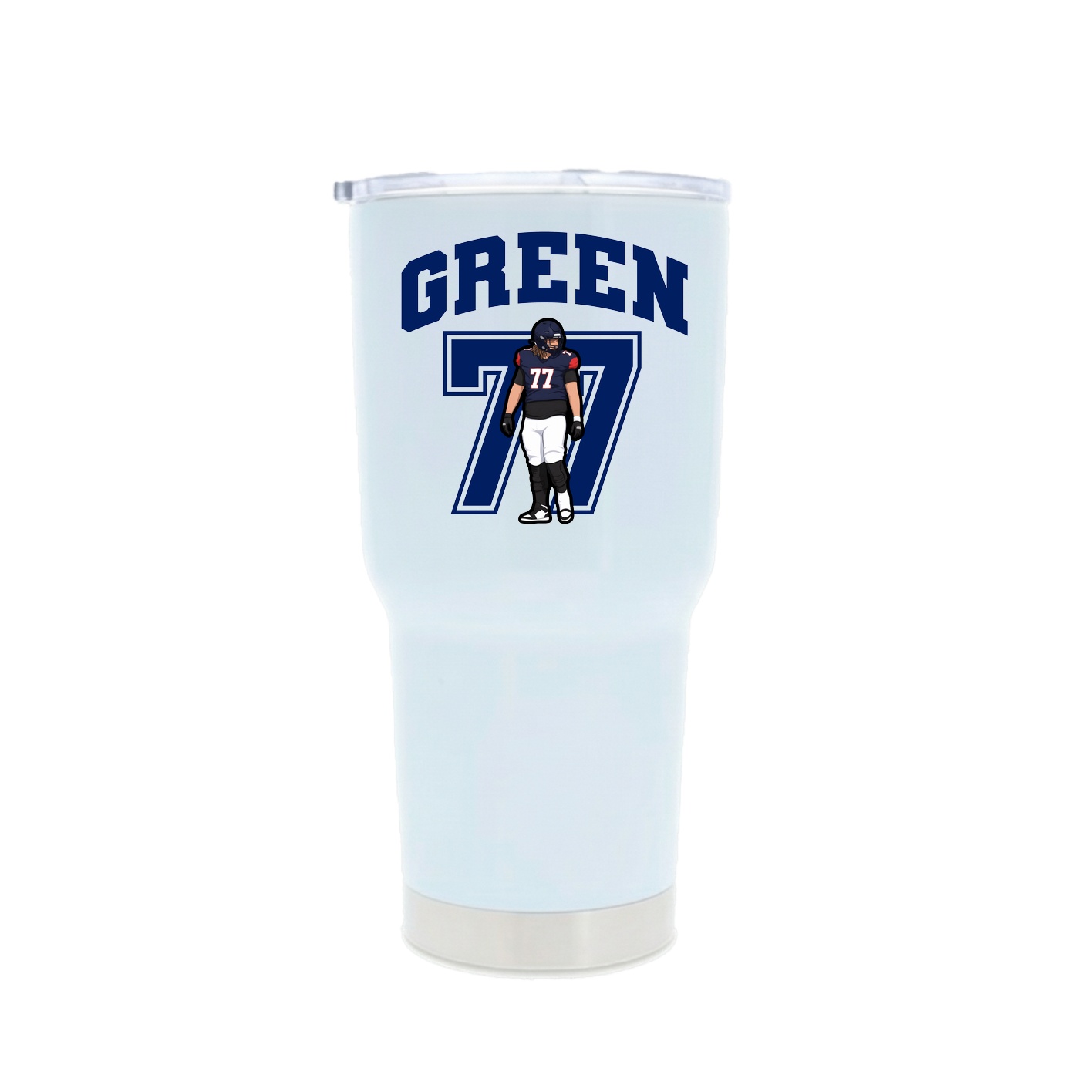30oz Stainless Steel Tumbler — Number in White