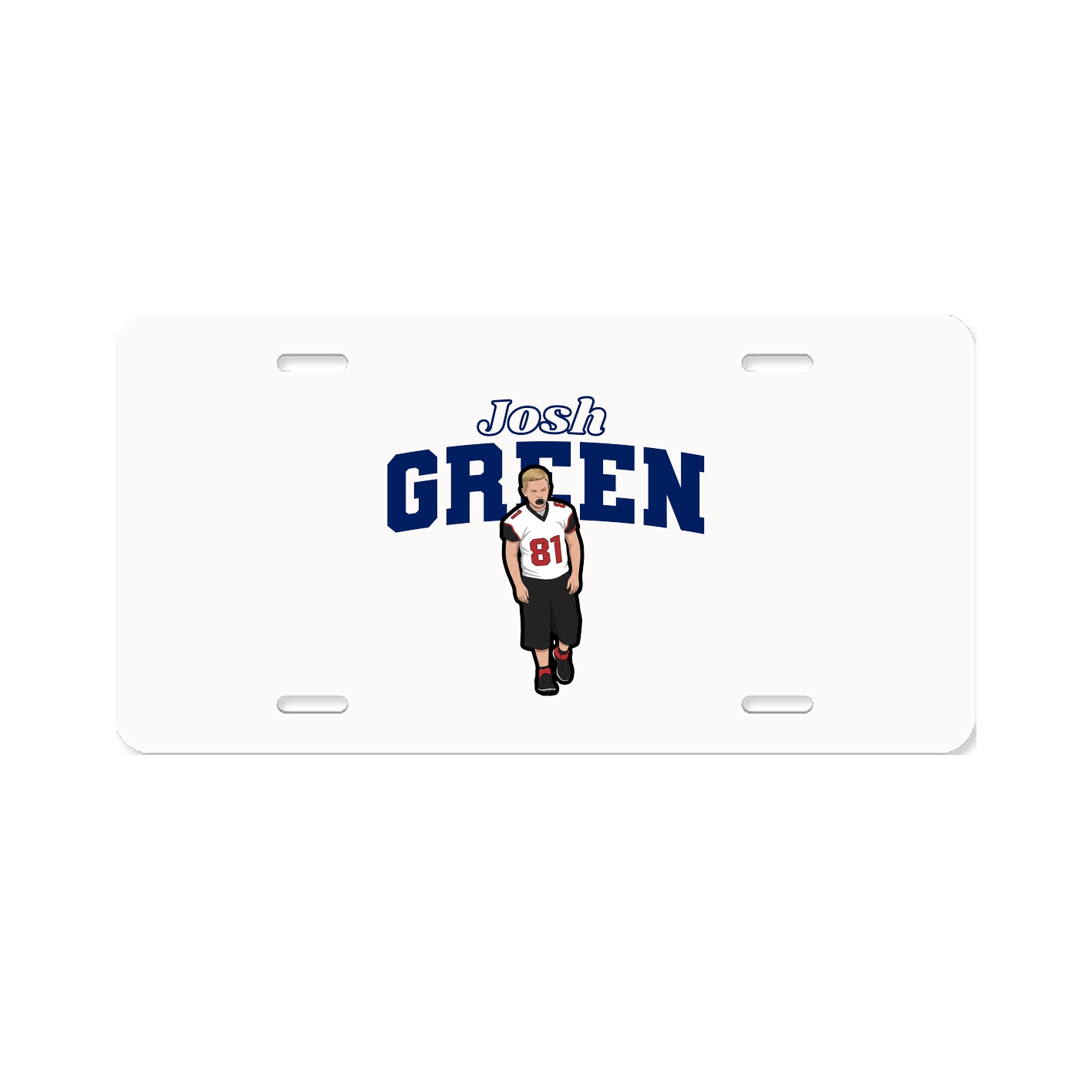 License Plate — Name Arch in Classic
