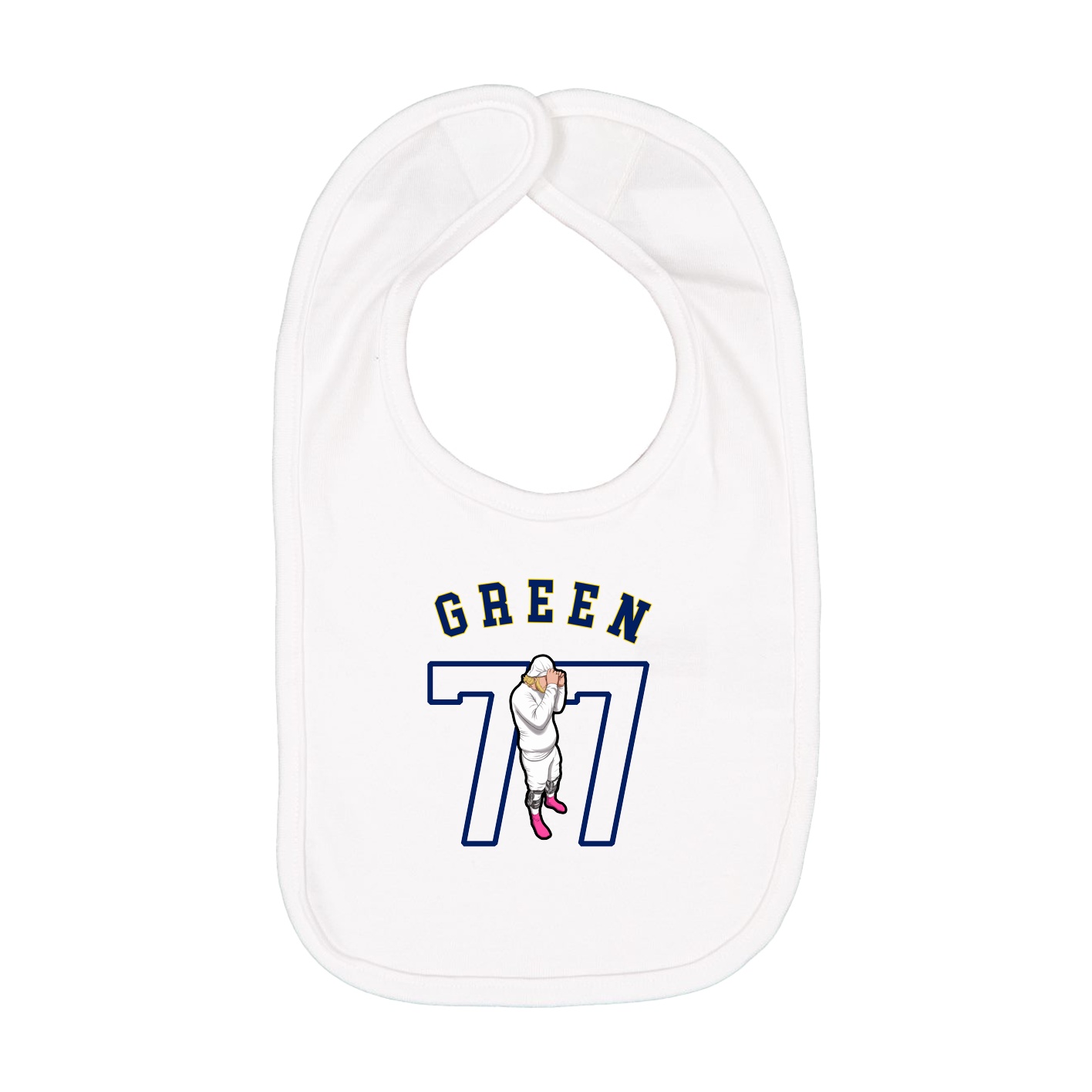 Infant Bib — Shirsey Arch in White