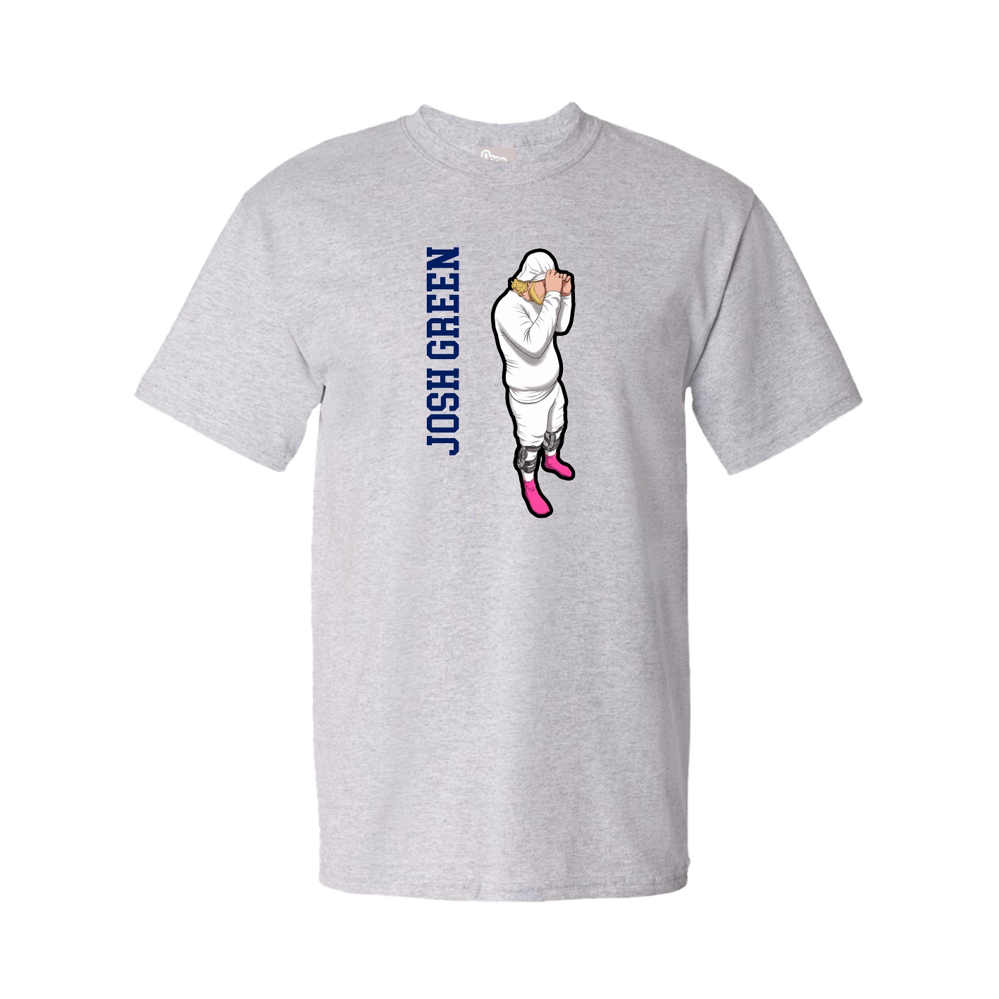 Youth Tee — Name Vertical in Grey