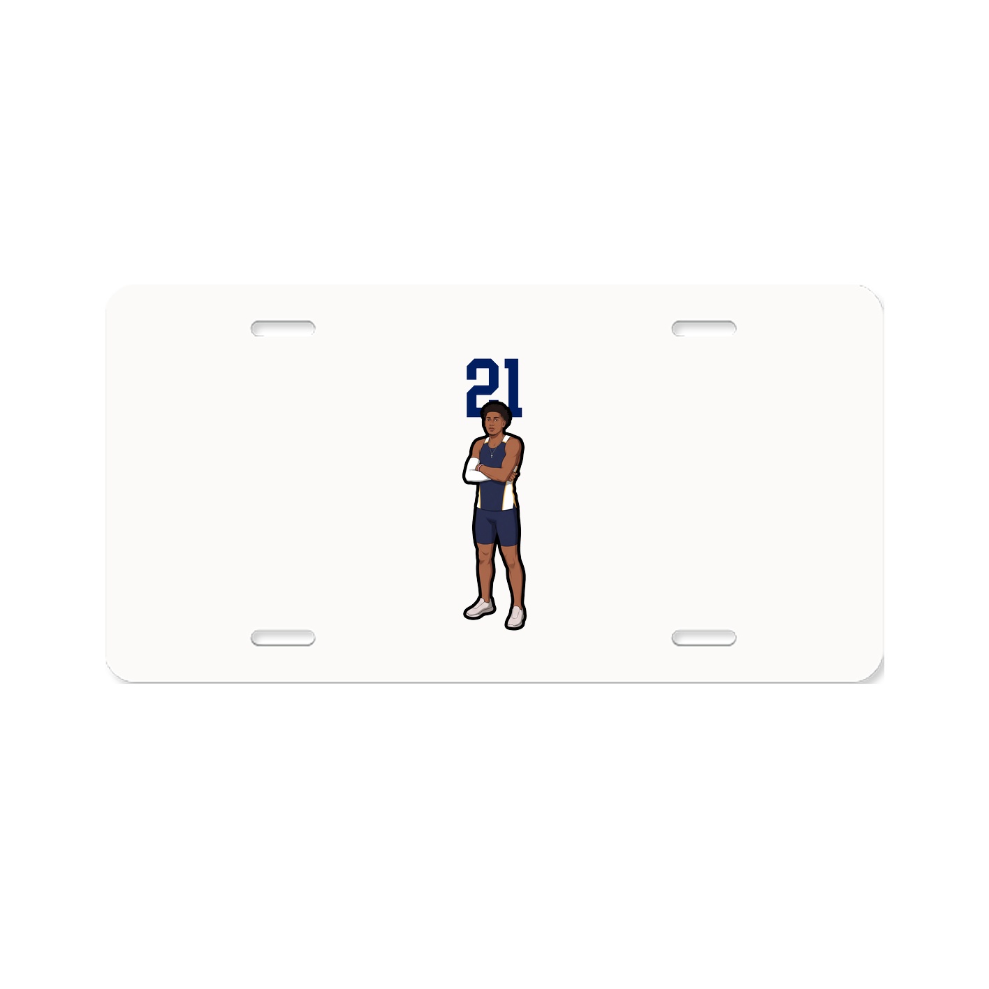 License Plate — Number Top in Classic