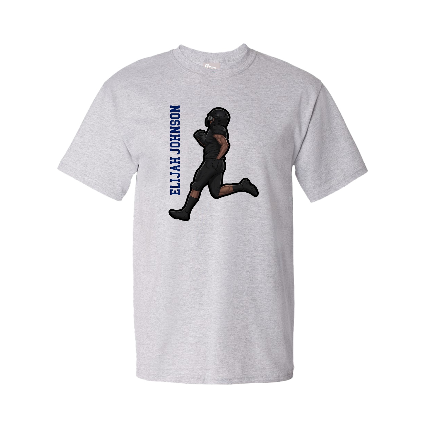 Youth Tee — Name Vertical in Grey