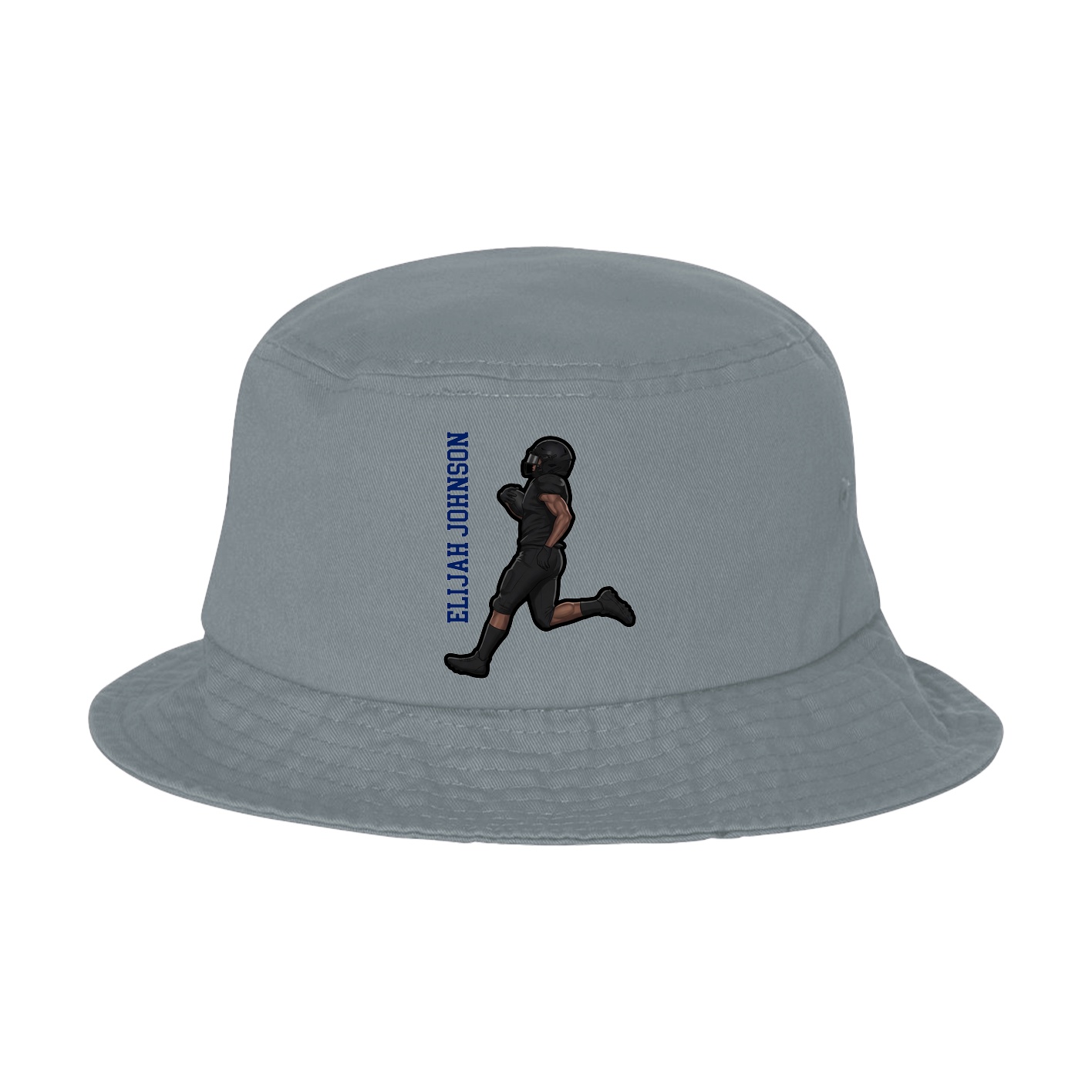 Bucket Cap — Name Vertical in Grey