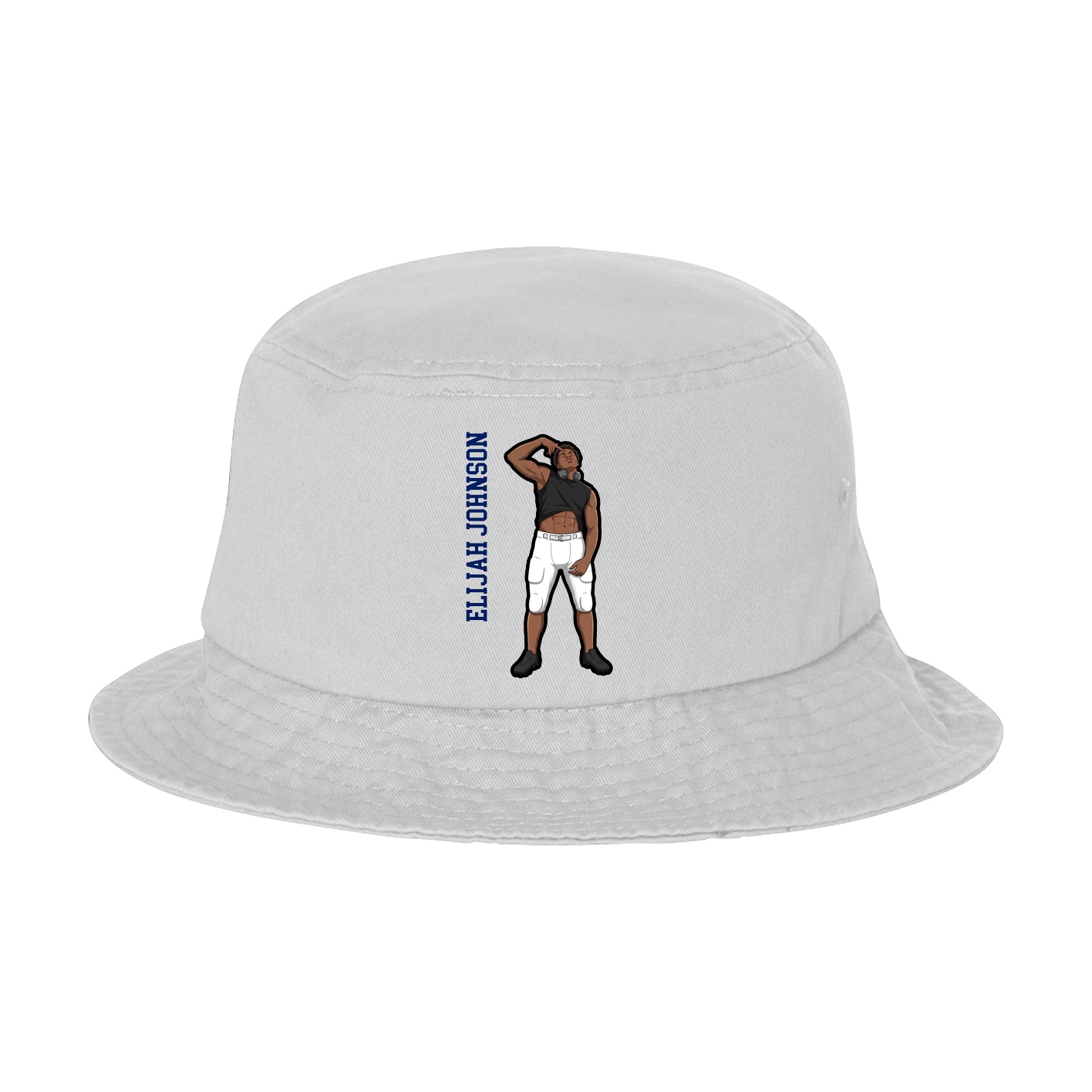 Bucket Cap — Name Vertical in White