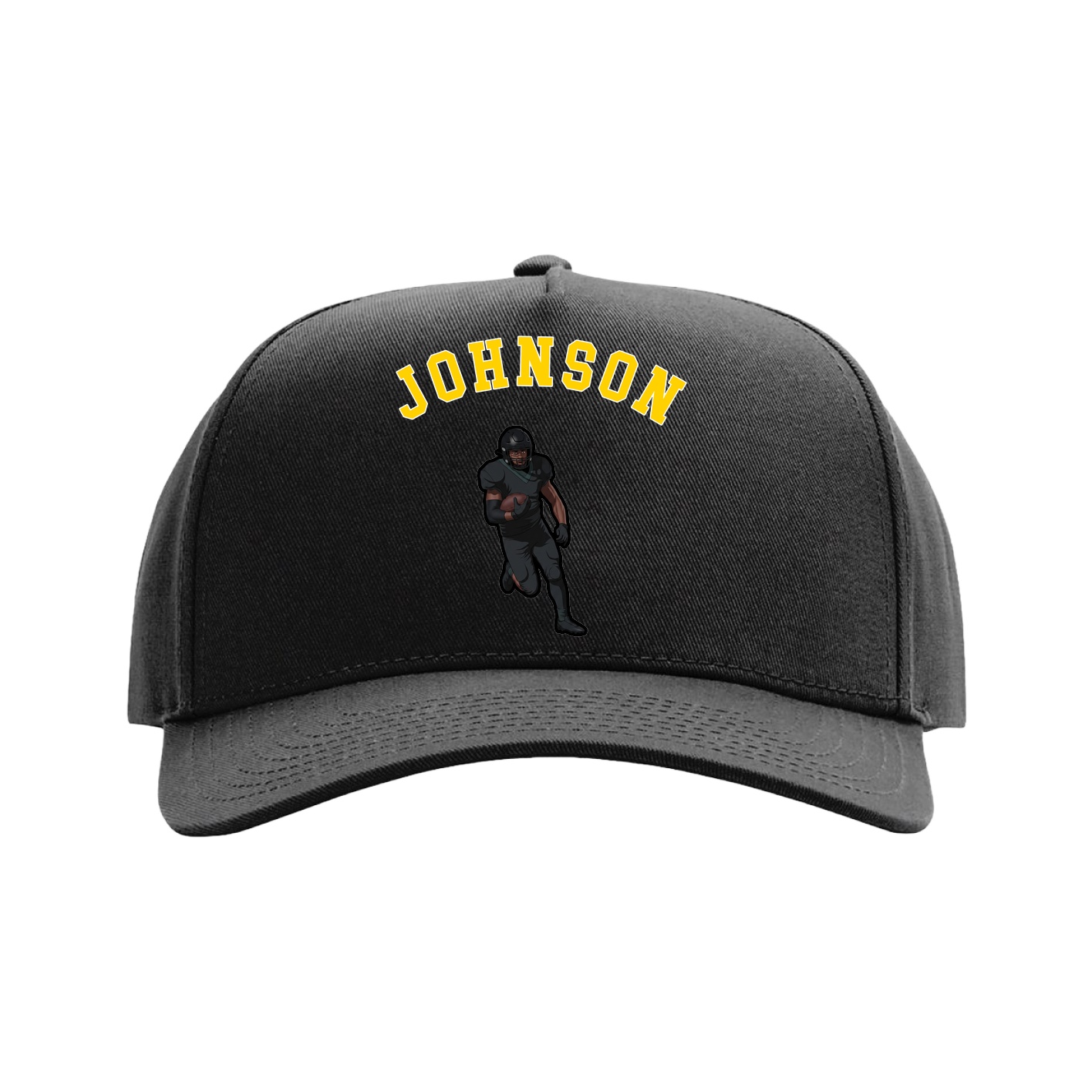 Full Fabric Five-Panel Champ Cap — Shirsey Arch in Black