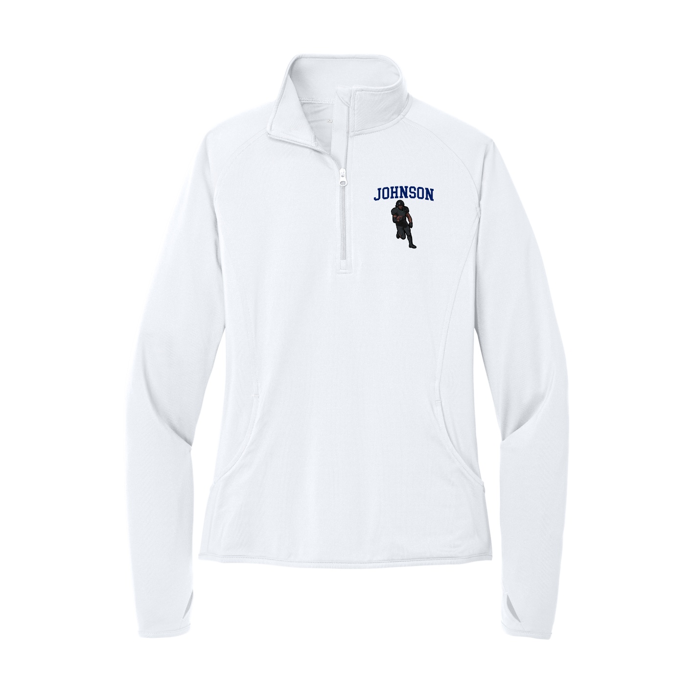 Women's Q-Zip Pullover — Shirsey in White