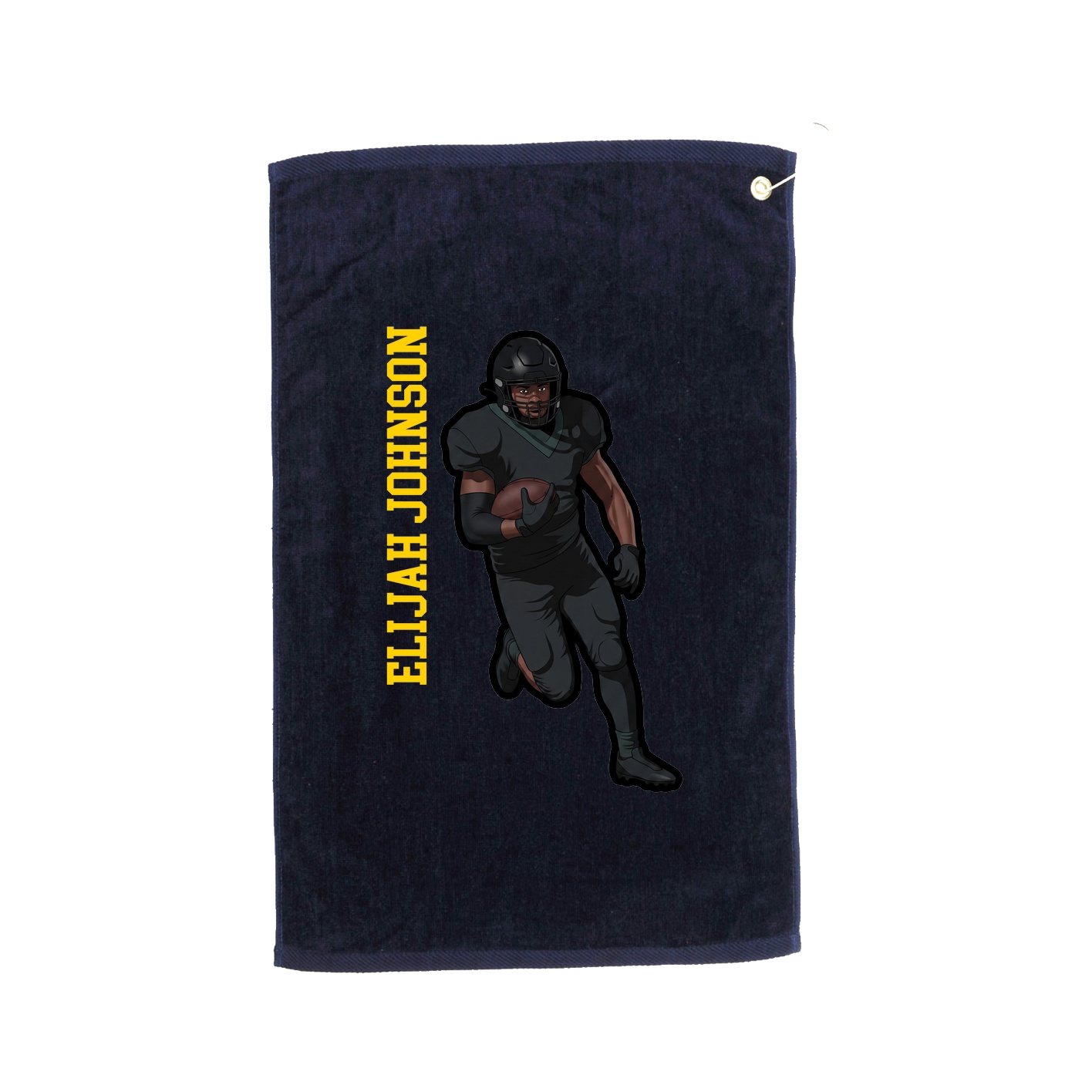 Golf Towel — Name Vertical in Navy