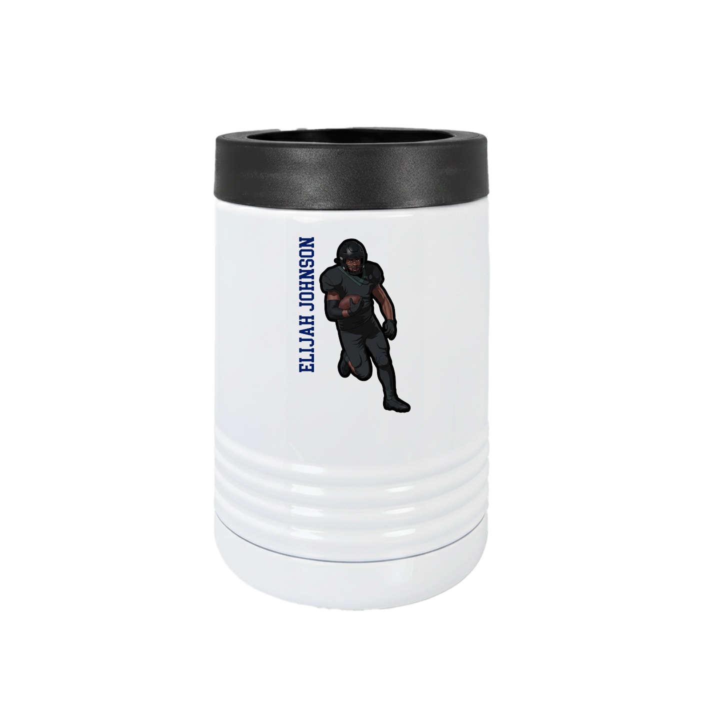 Beverage Holder — Name Vertical in White