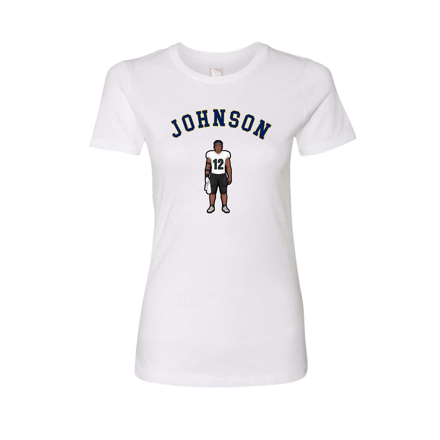 Fitted Women's Tee — Shirsey Arch in White