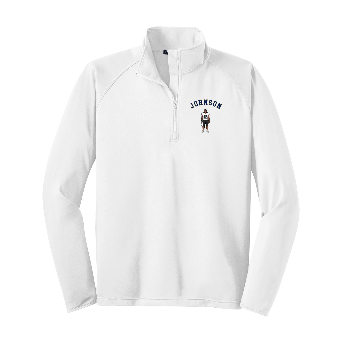 Q-Zip Pullover — Shirsey Arch in White