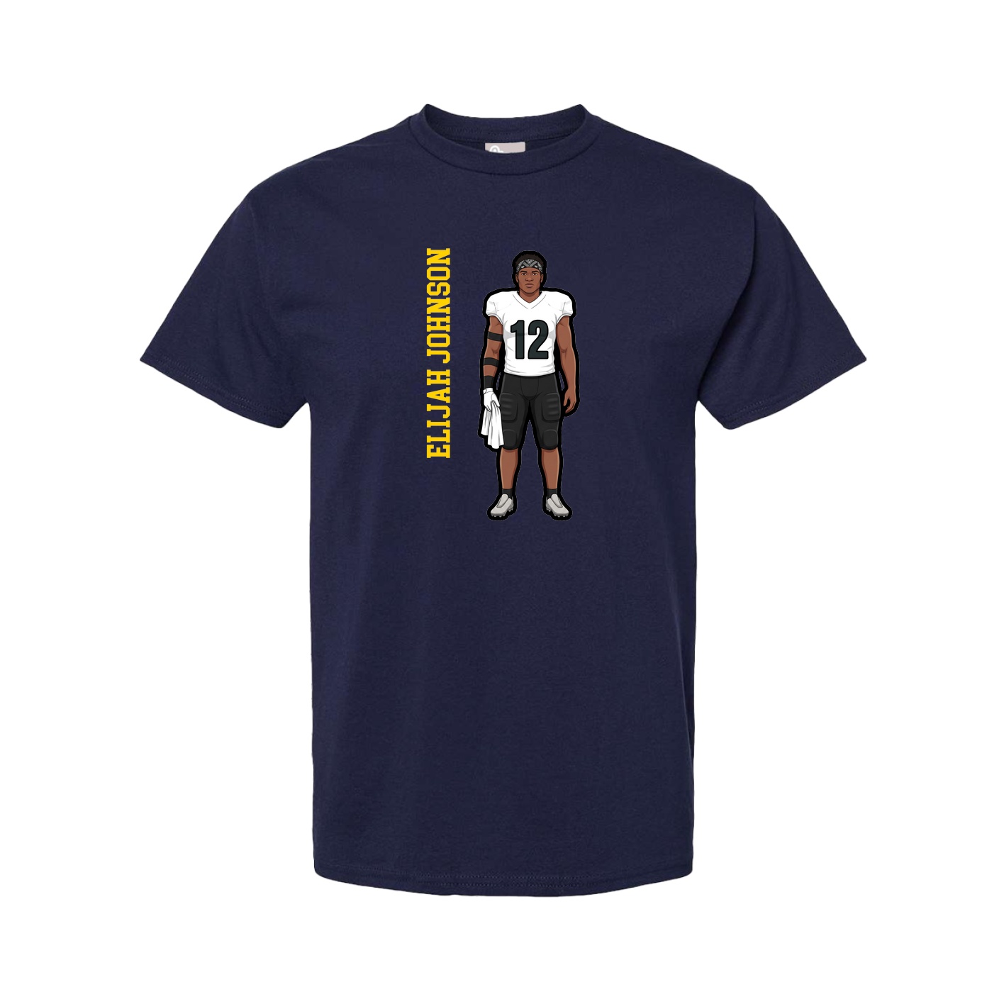 Tee — Name Vertical in Navy