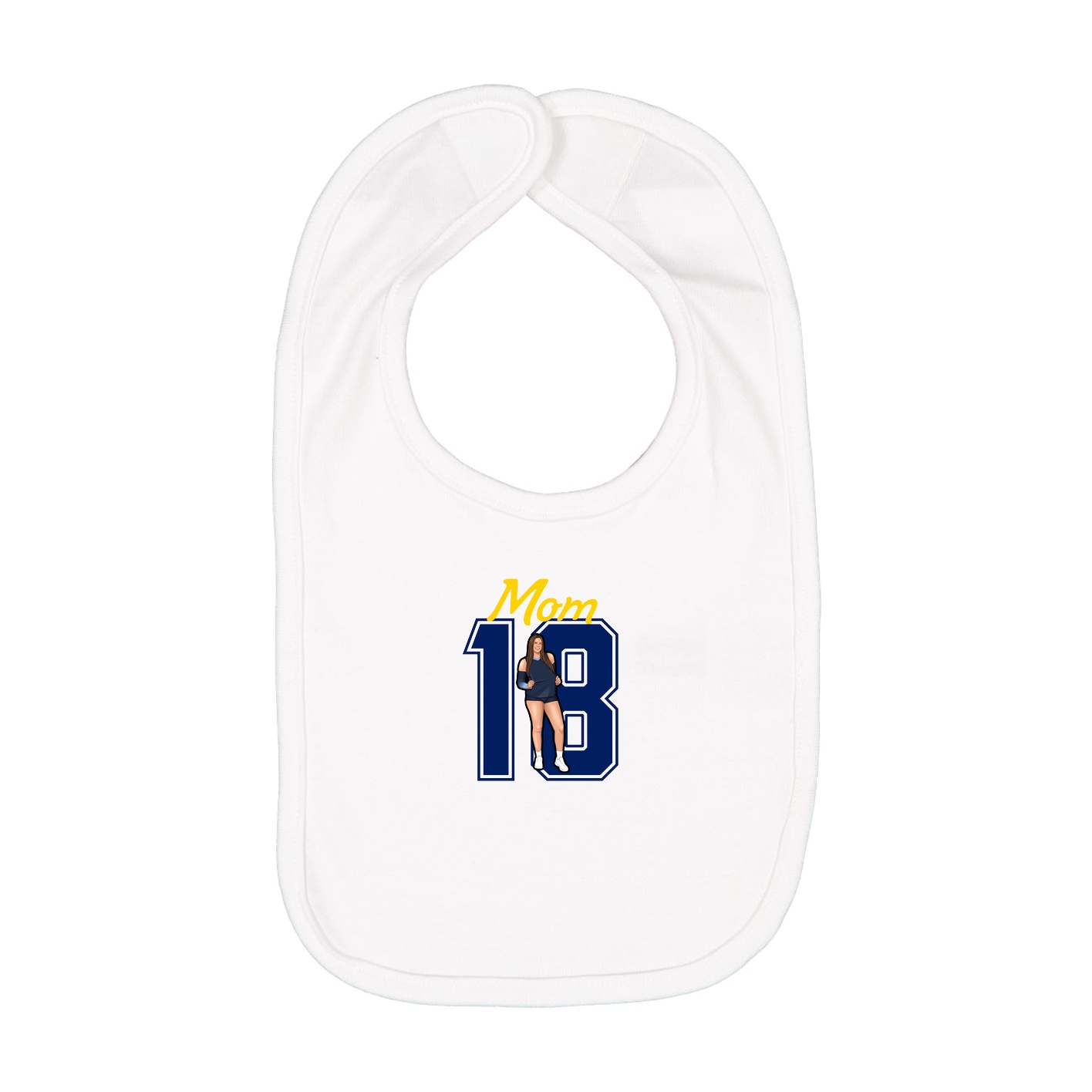 Infant Bib — Mothers Day Shirsey in White