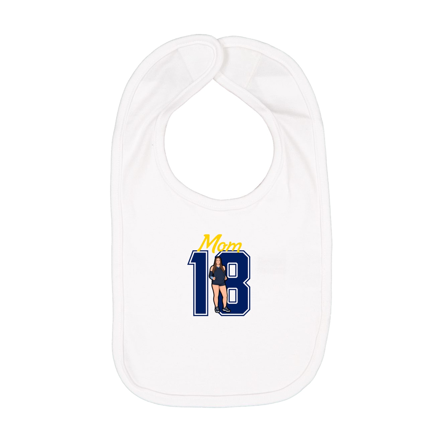 Infant Bib — Mothers Day Shirsey in White