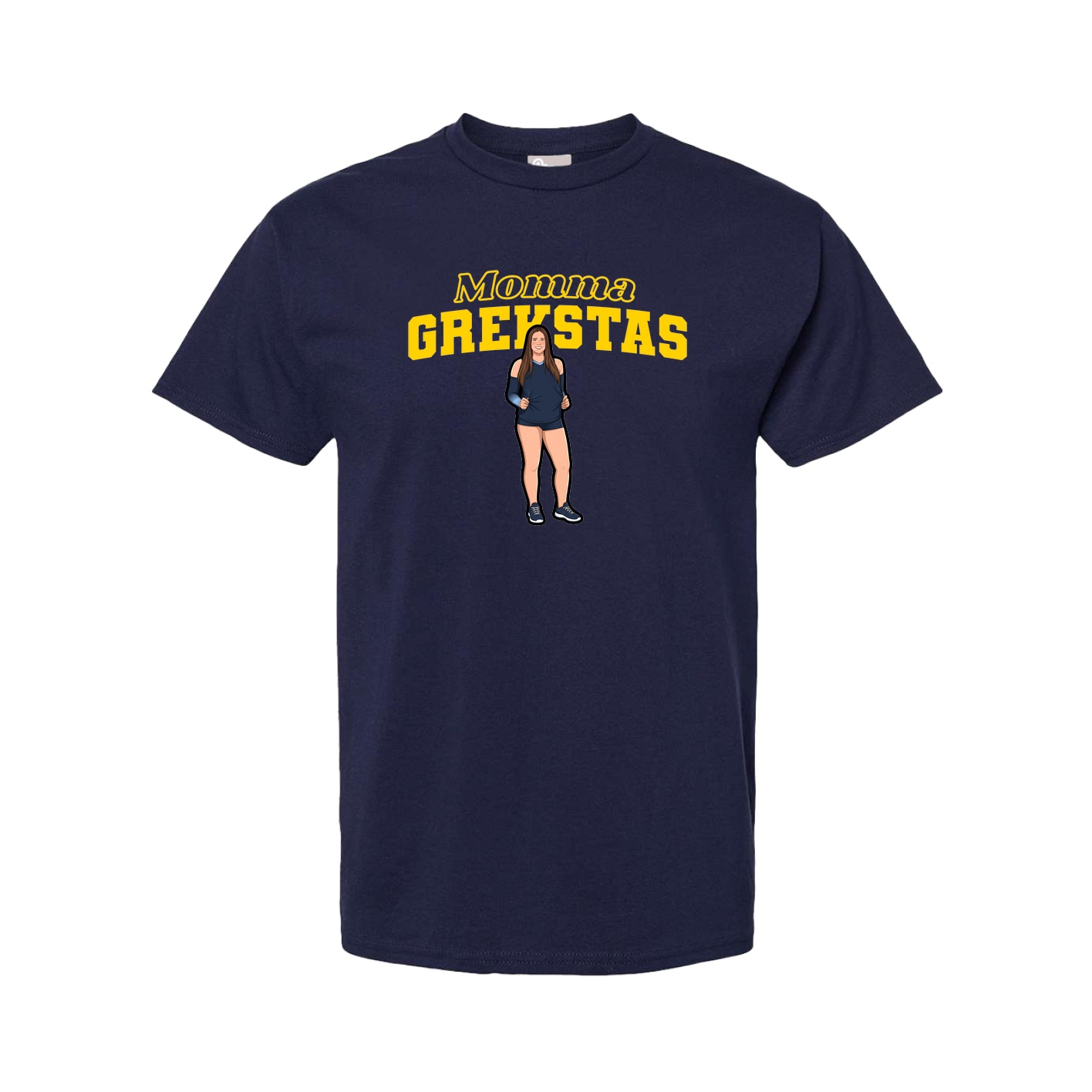 Youth Tee — Mothers Day Block in Navy