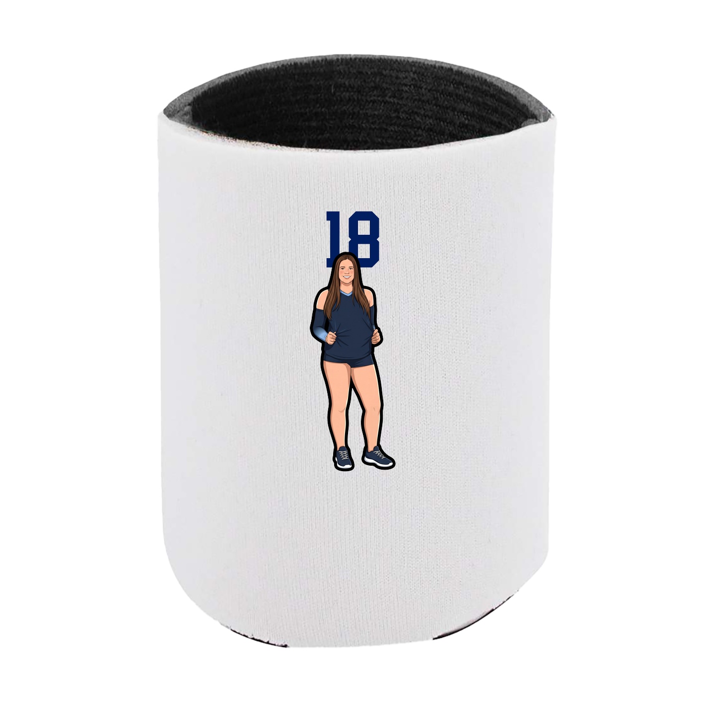 Can Holder — Number Top in White