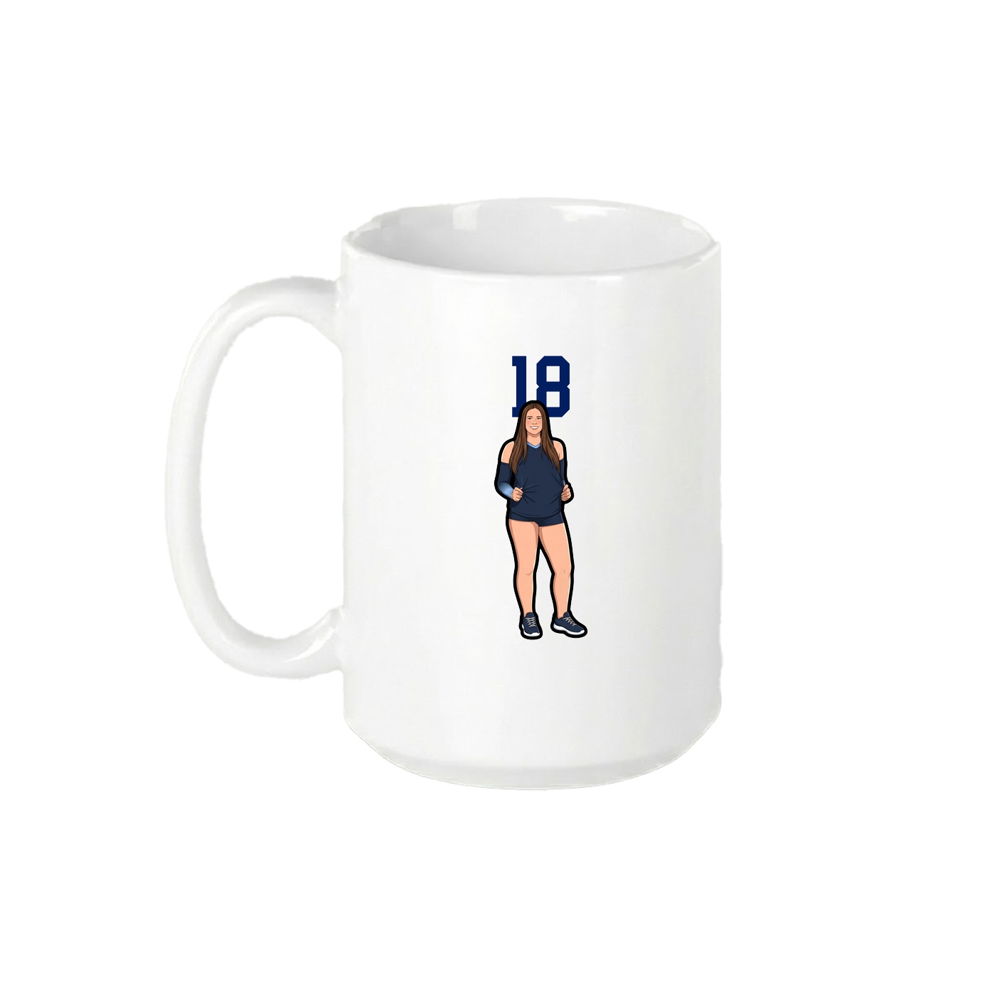 15oz Coffee Mug — Number Top in White