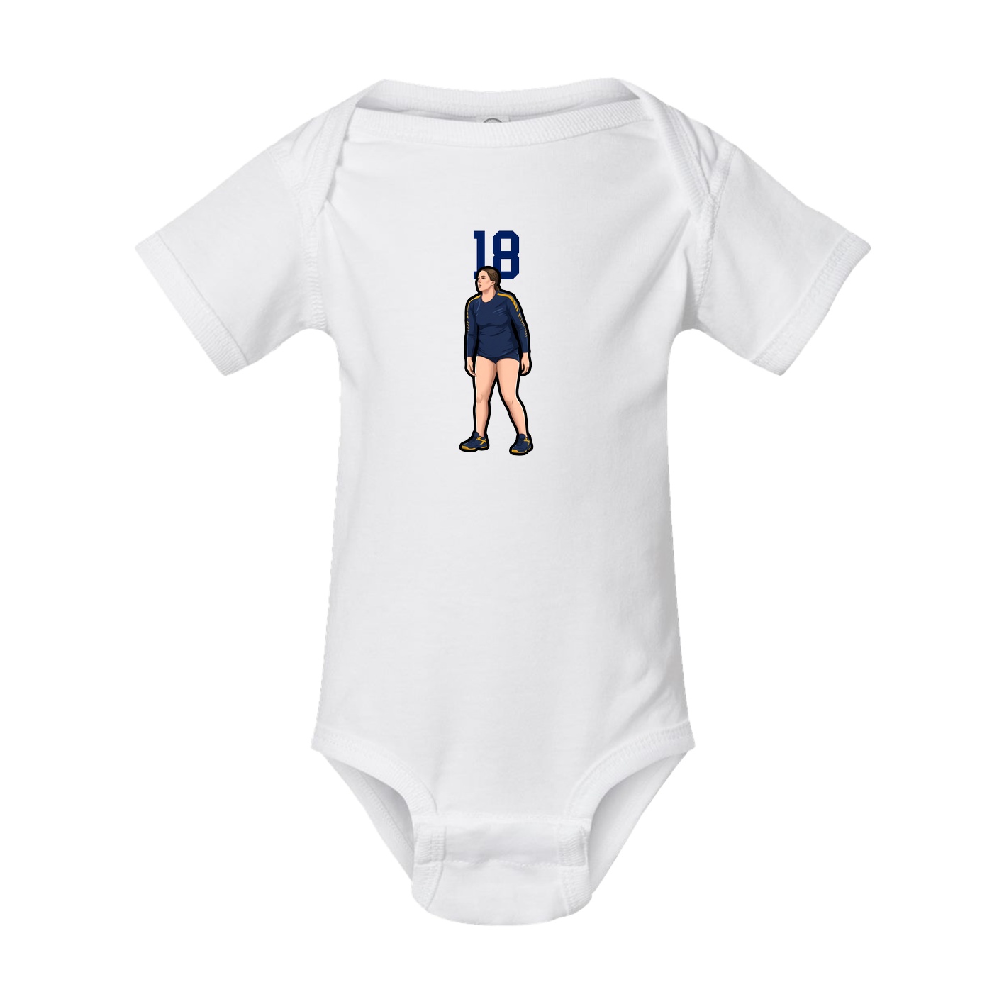 Baby Onesie — Number Top in White