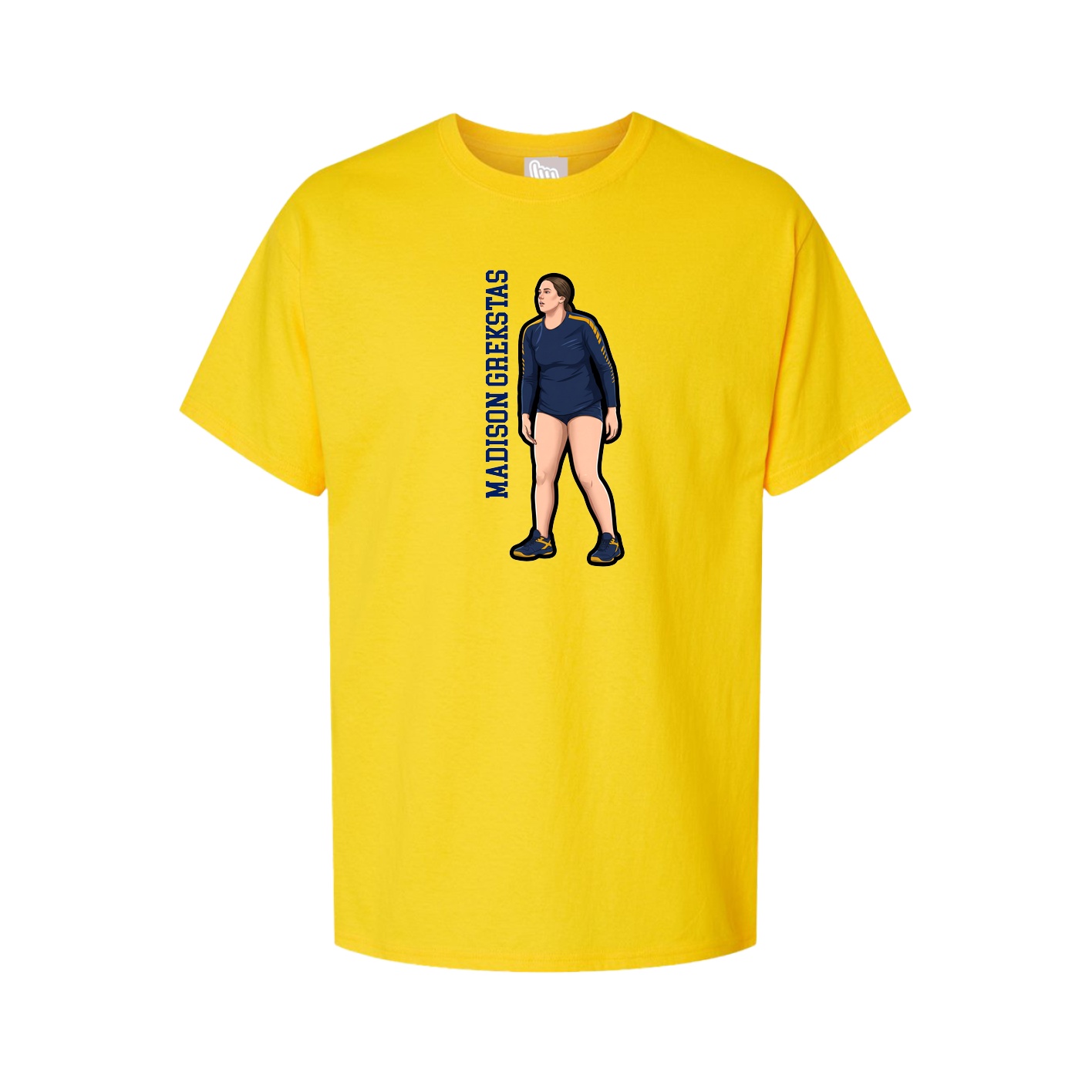 Youth Tee — Name Vertical in Gold