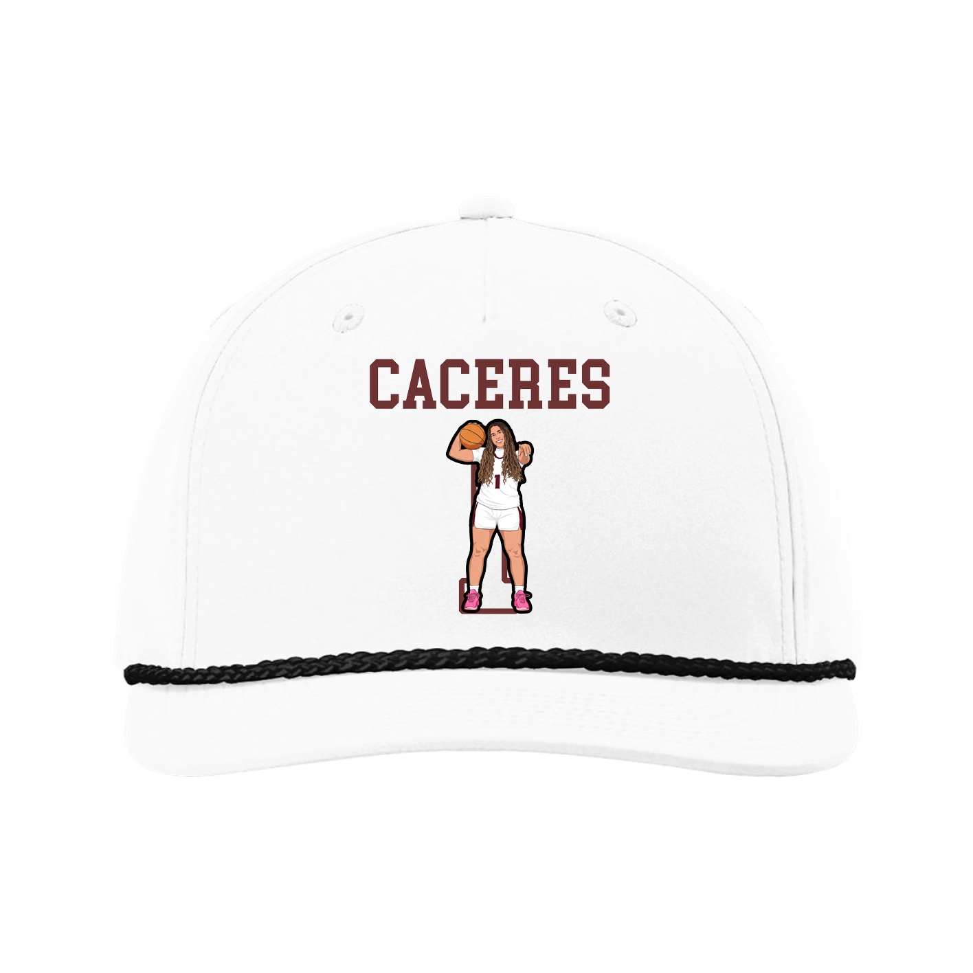 Five-Panel Classic Rope Cap — Shirsey in White