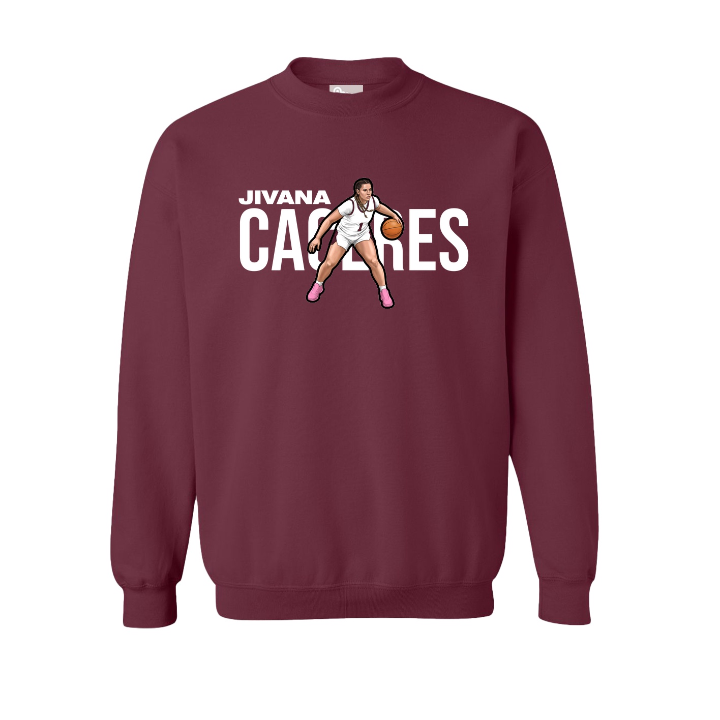 Fleece Crew — Player Name in Maroon