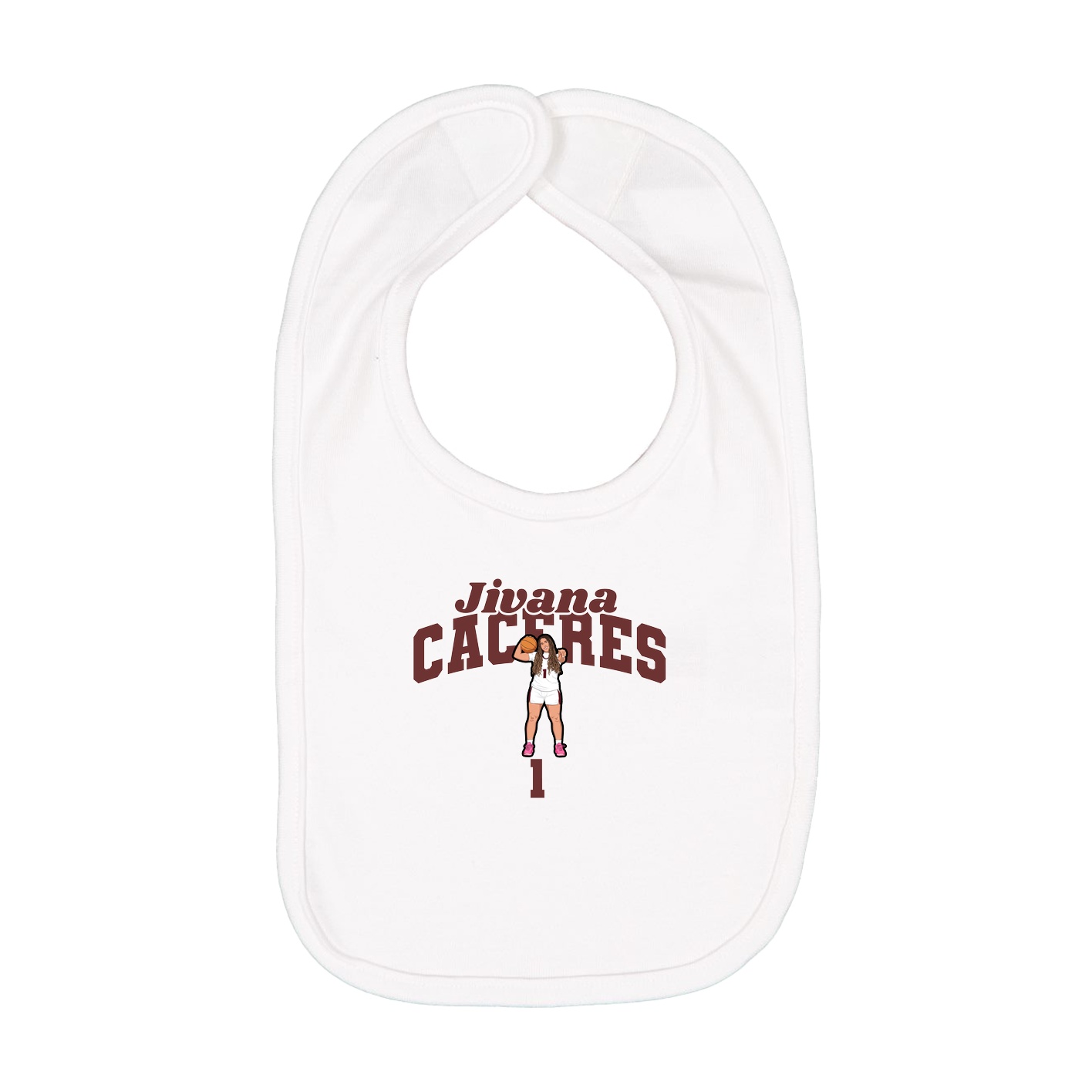 Infant Bib — Signature Arch in White