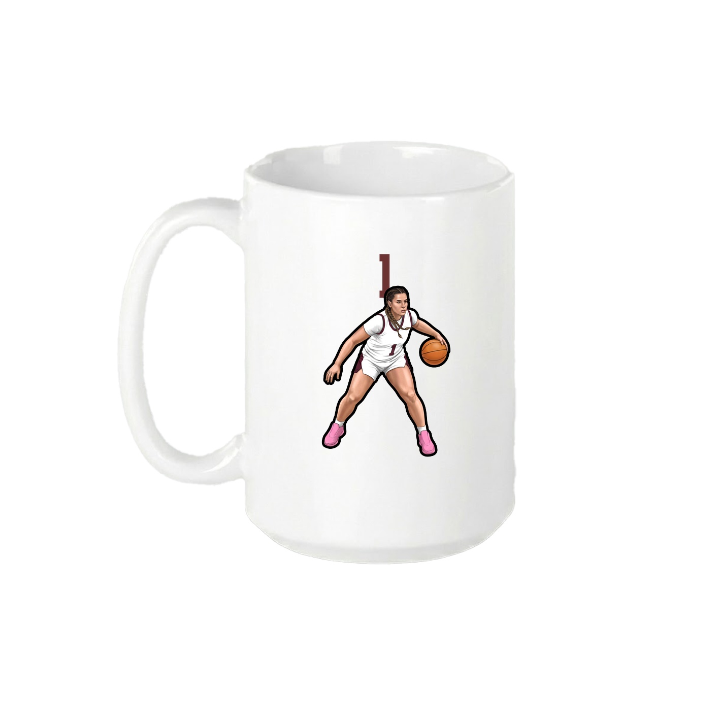 15oz Coffee Mug — Number Top in White