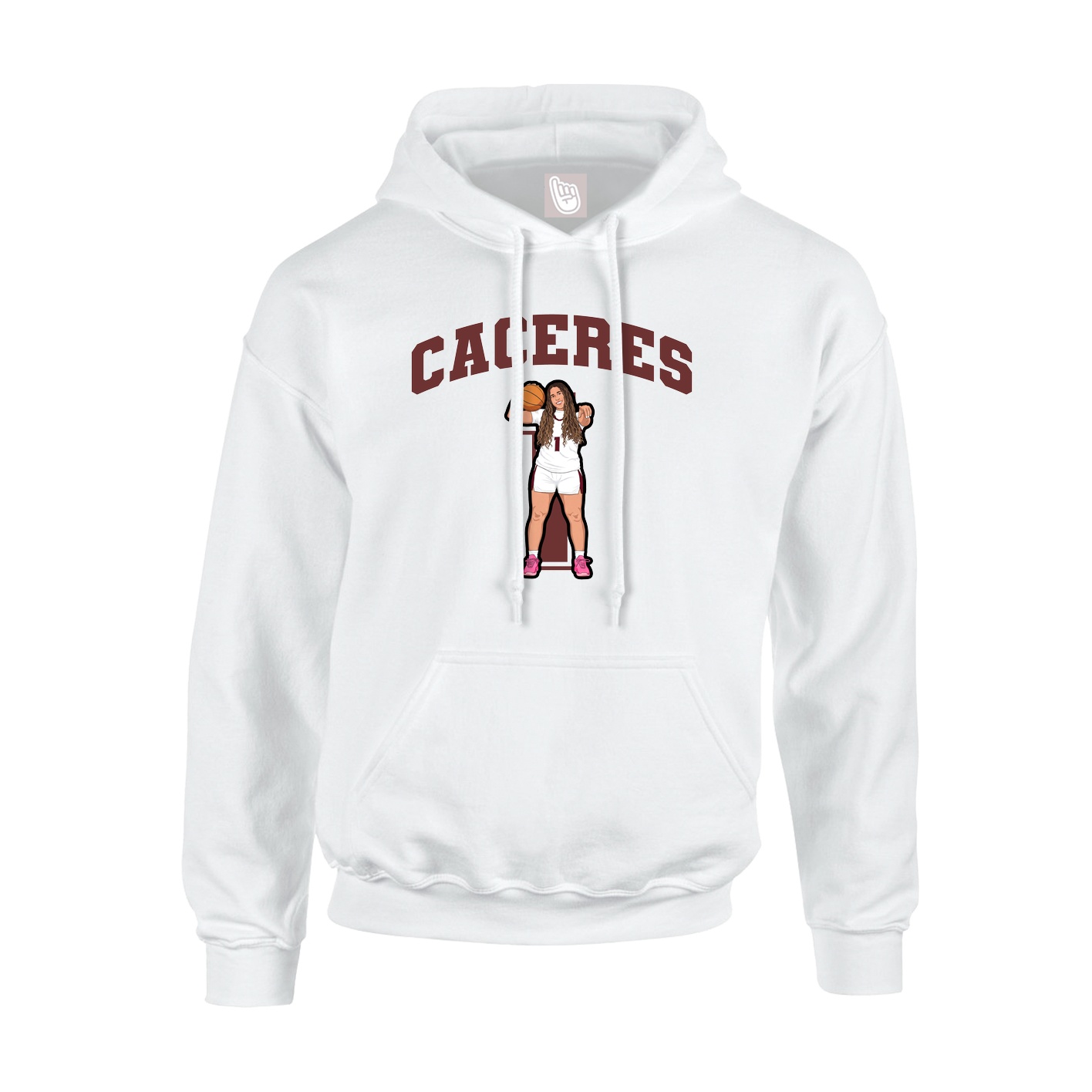 Hoodie — Number in White