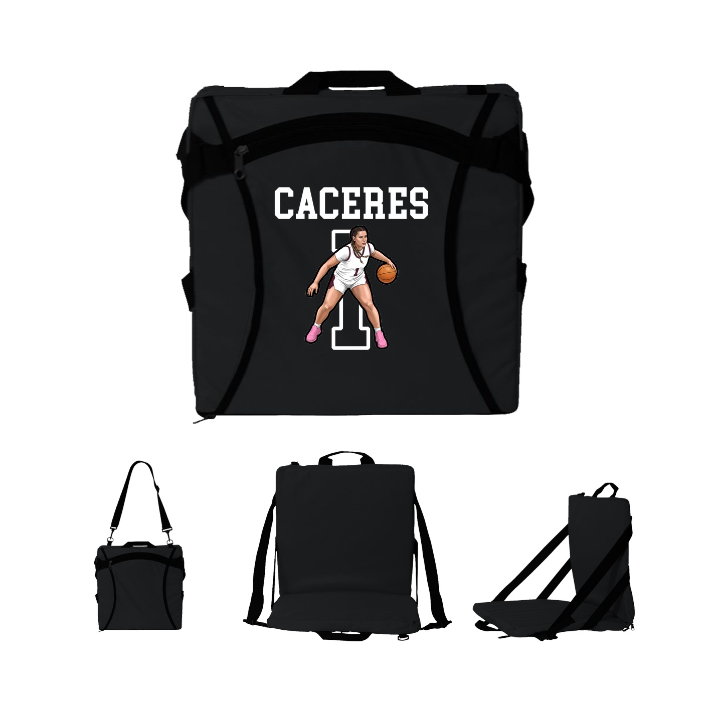 Folding Stadium Seat — Shirsey in Black