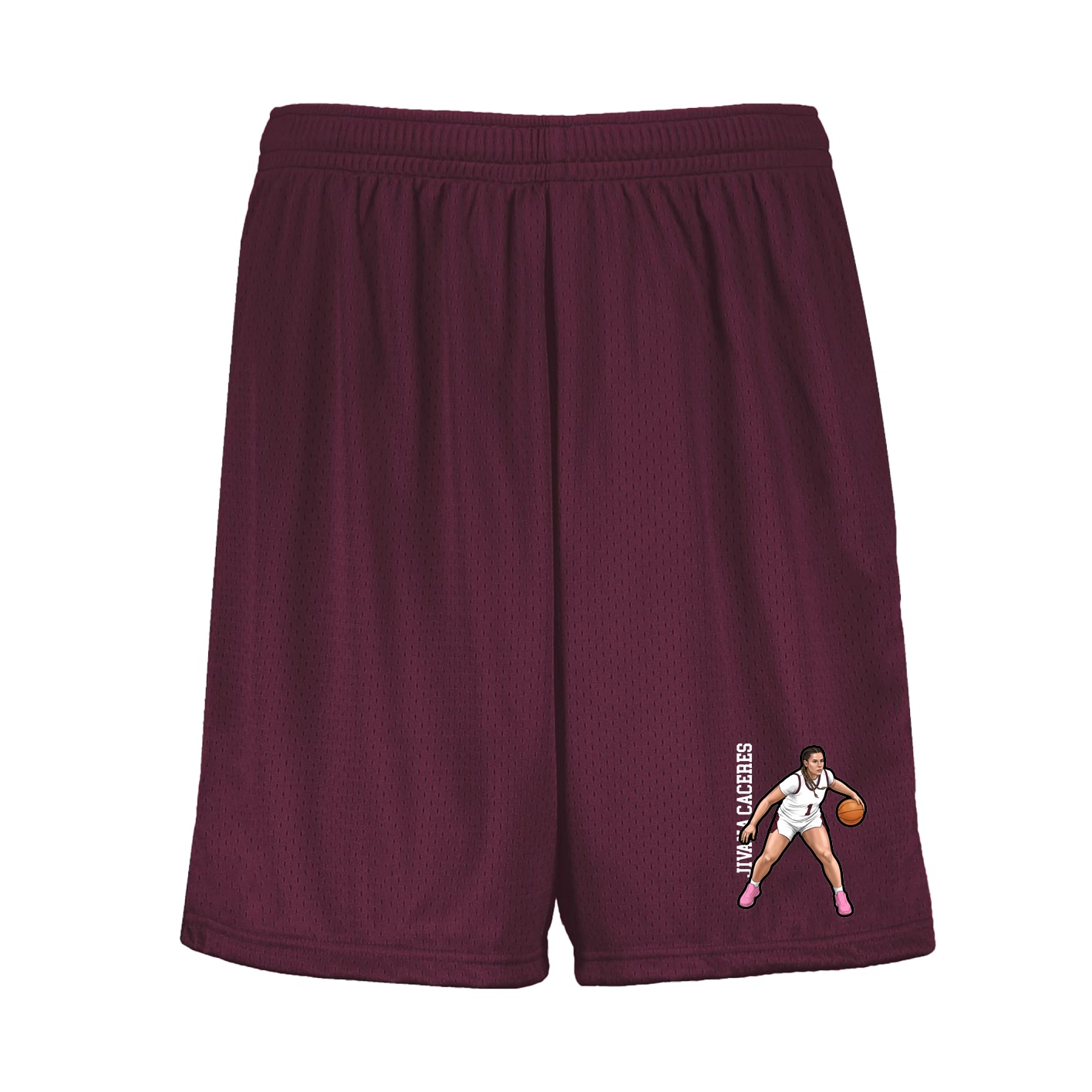 Shorts — Name Vertical in Maroon