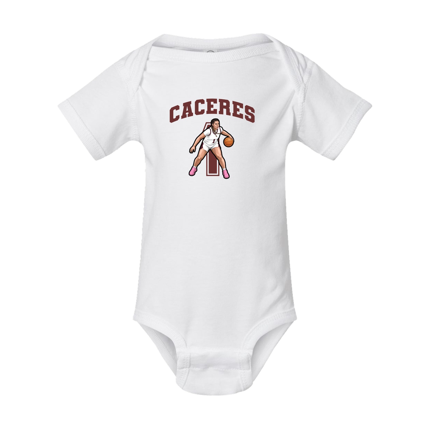 Baby Onesie — Number in White