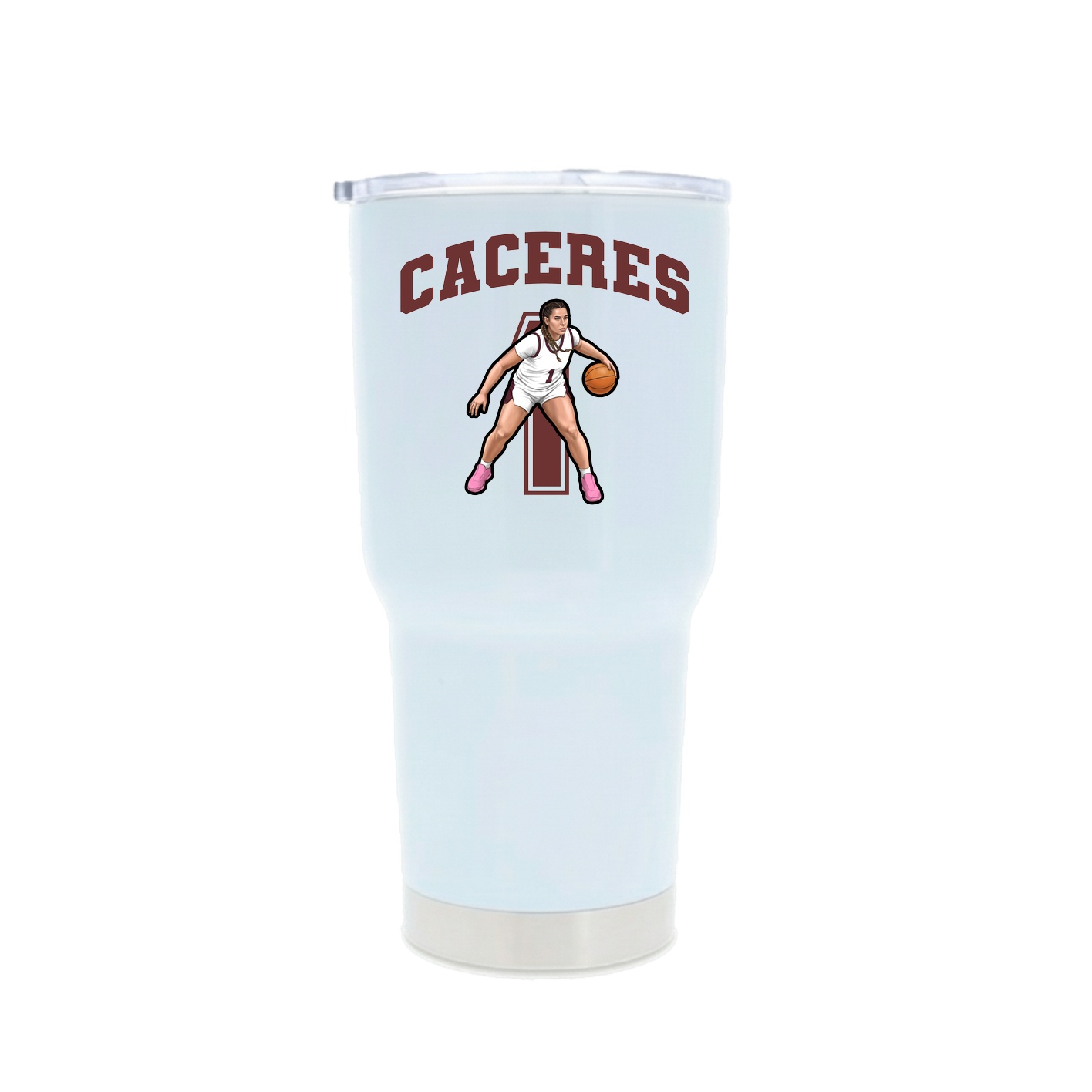 30oz Stainless Steel Tumbler — Number in White