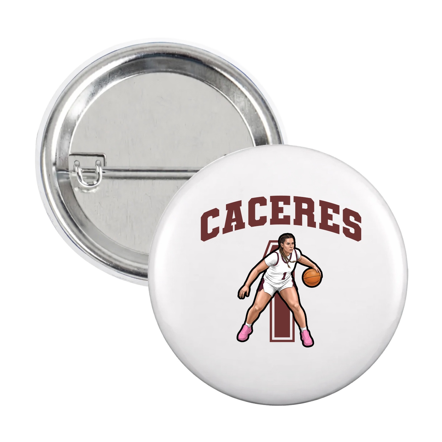 Game Day Button — Number in White
