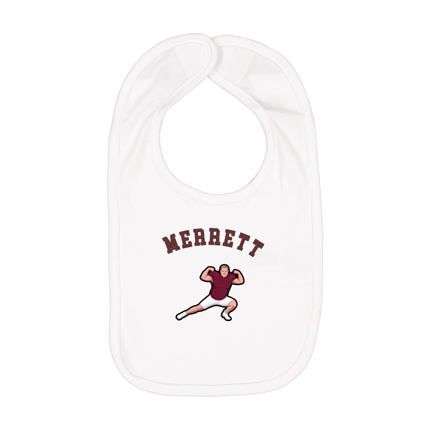 Infant Bib — Shirsey Arch in White