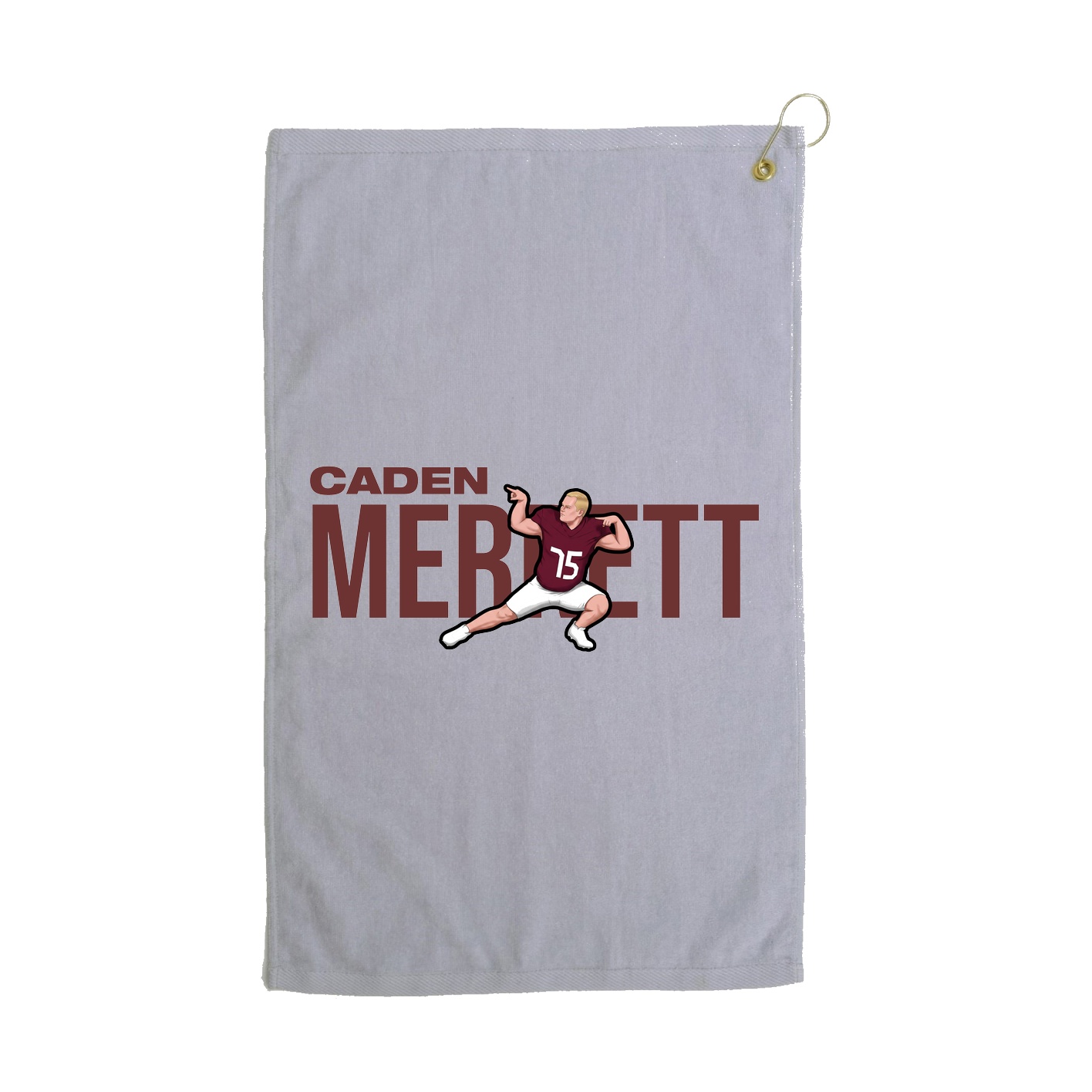 Golf Towel — Player Name in Grey