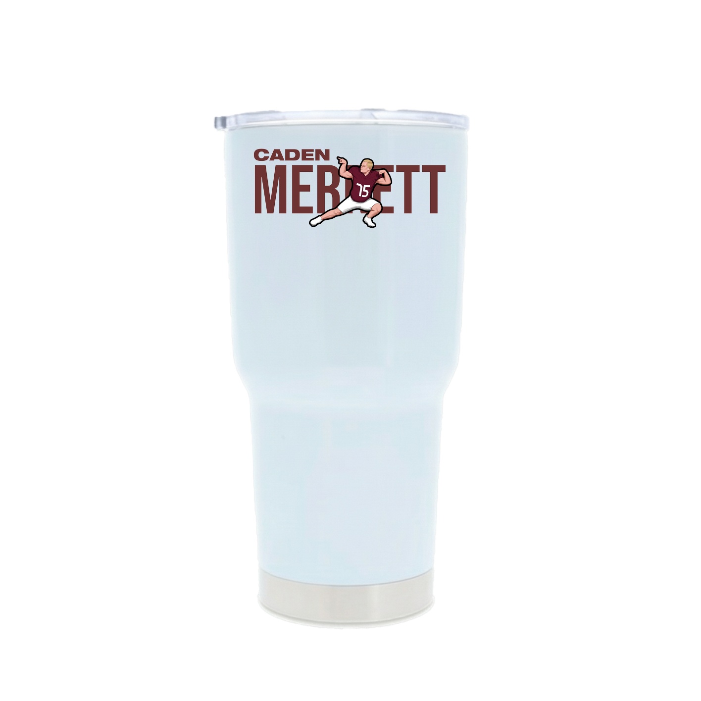 30oz Stainless Steel Tumbler — Player Name in White